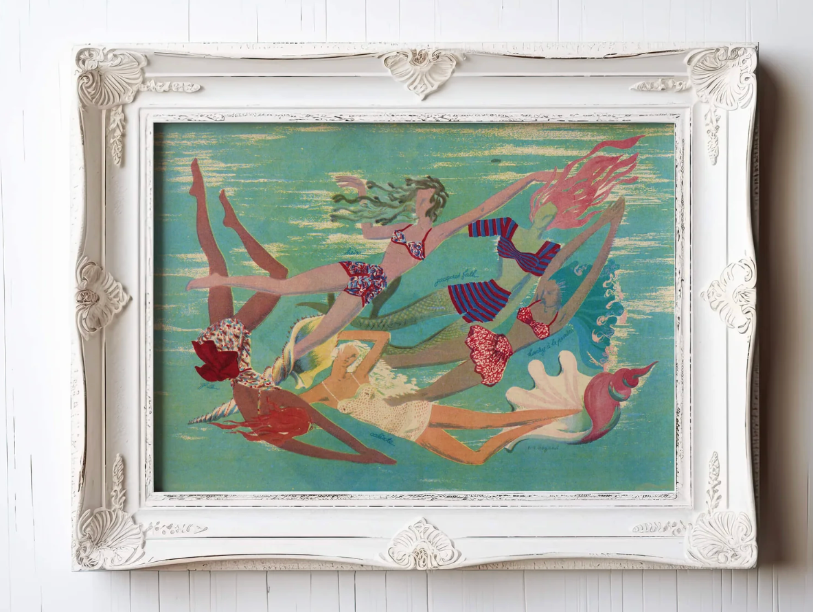 Mermaids from French Le Femme Magazine 1945 PrintsxCharming