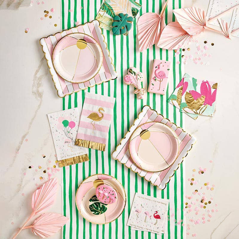 Palm Leaf Foil Beverage Napkins