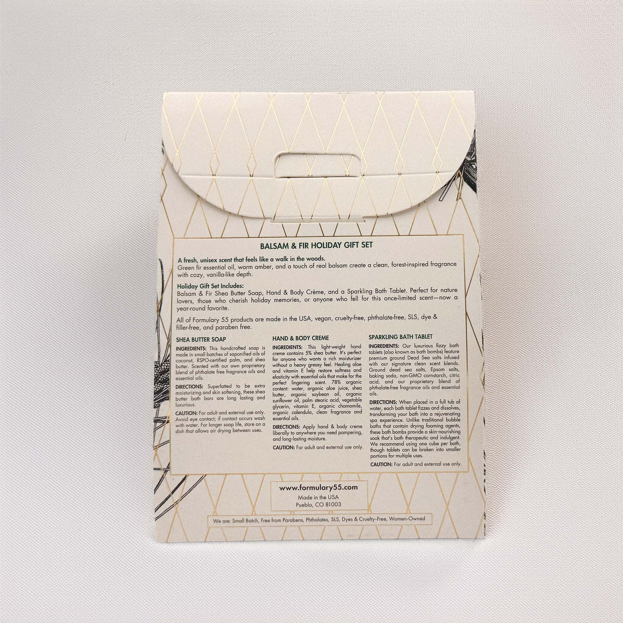 Balsam & Fir Christmas Gift Set Formulary 55