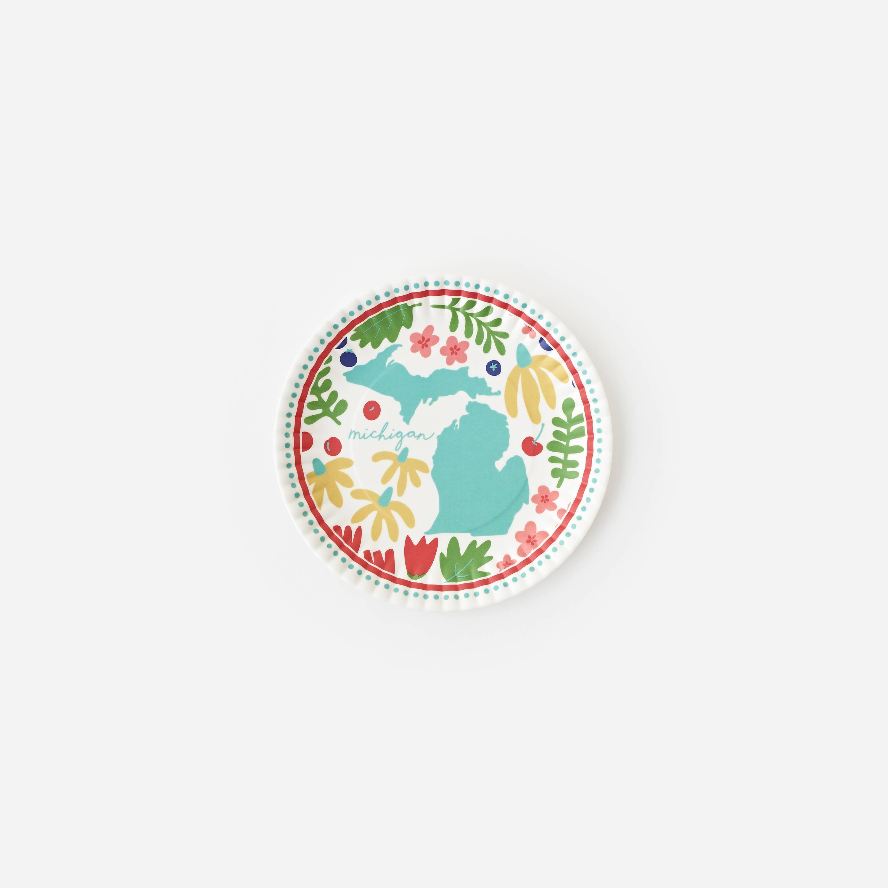 State in Bloom "Paper'' Melamine Plates, Set of 4 One Hundred 80 degrees