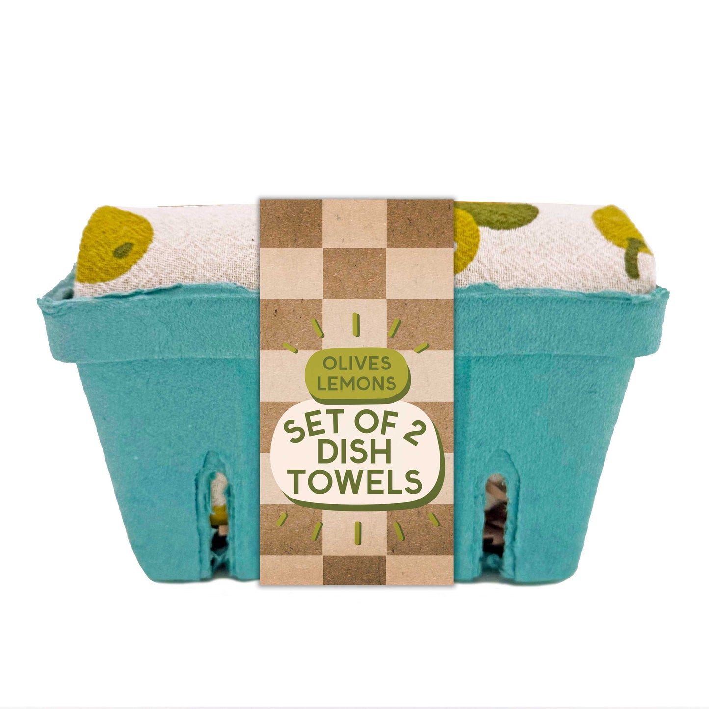 OLIVES WITH A TWIST (Olive, Lemon) - Tea Towel Set of 2 The Neighborgoods