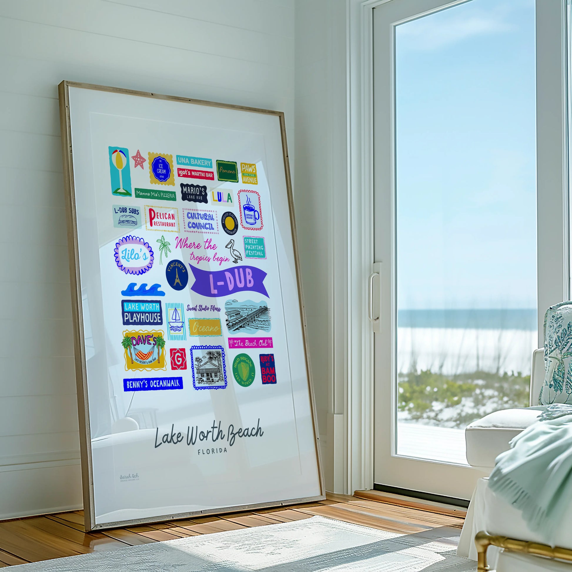 Lake Worth Beach Art Print SochCo Designs