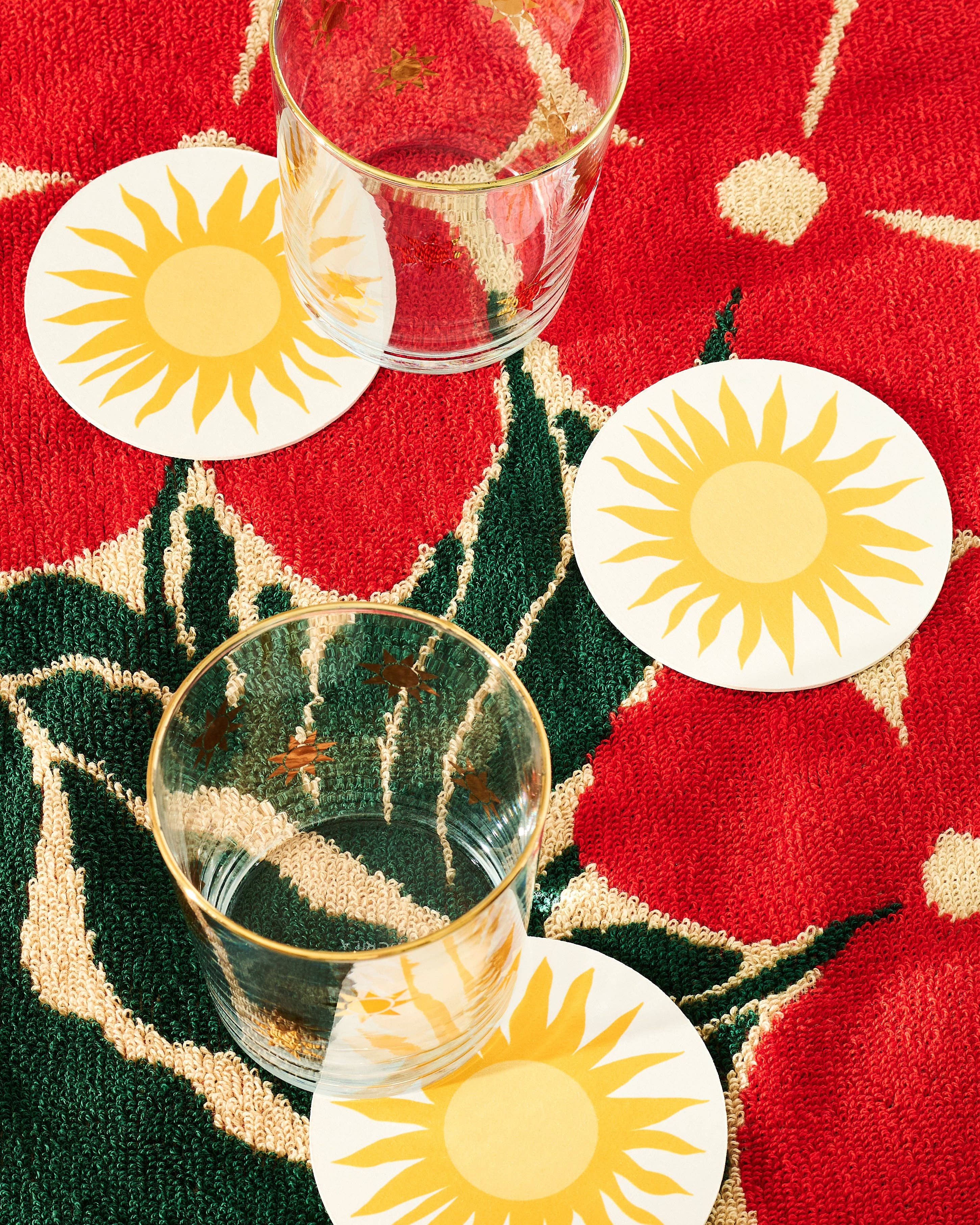 Golden Sun Coasters - Set of 4 One & Only Paper