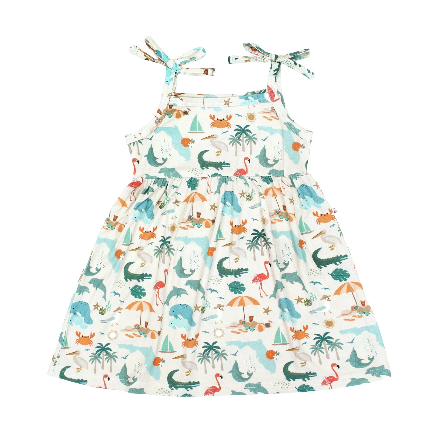 Explore Florida Souvenir Bamboo Kids Sundress Emerson and Friends