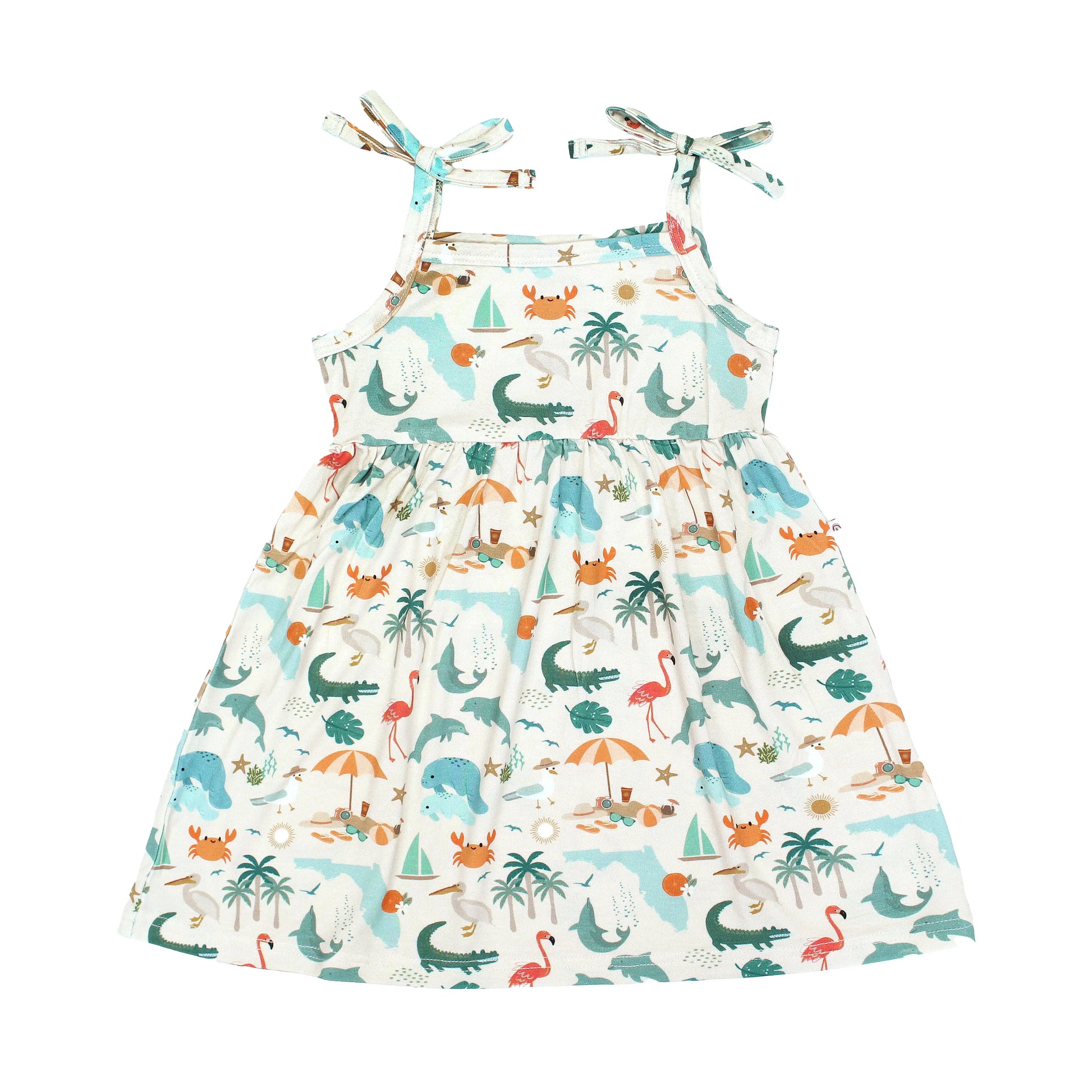 Explore Florida Souvenir Bamboo Kids Sundress Emerson and Friends