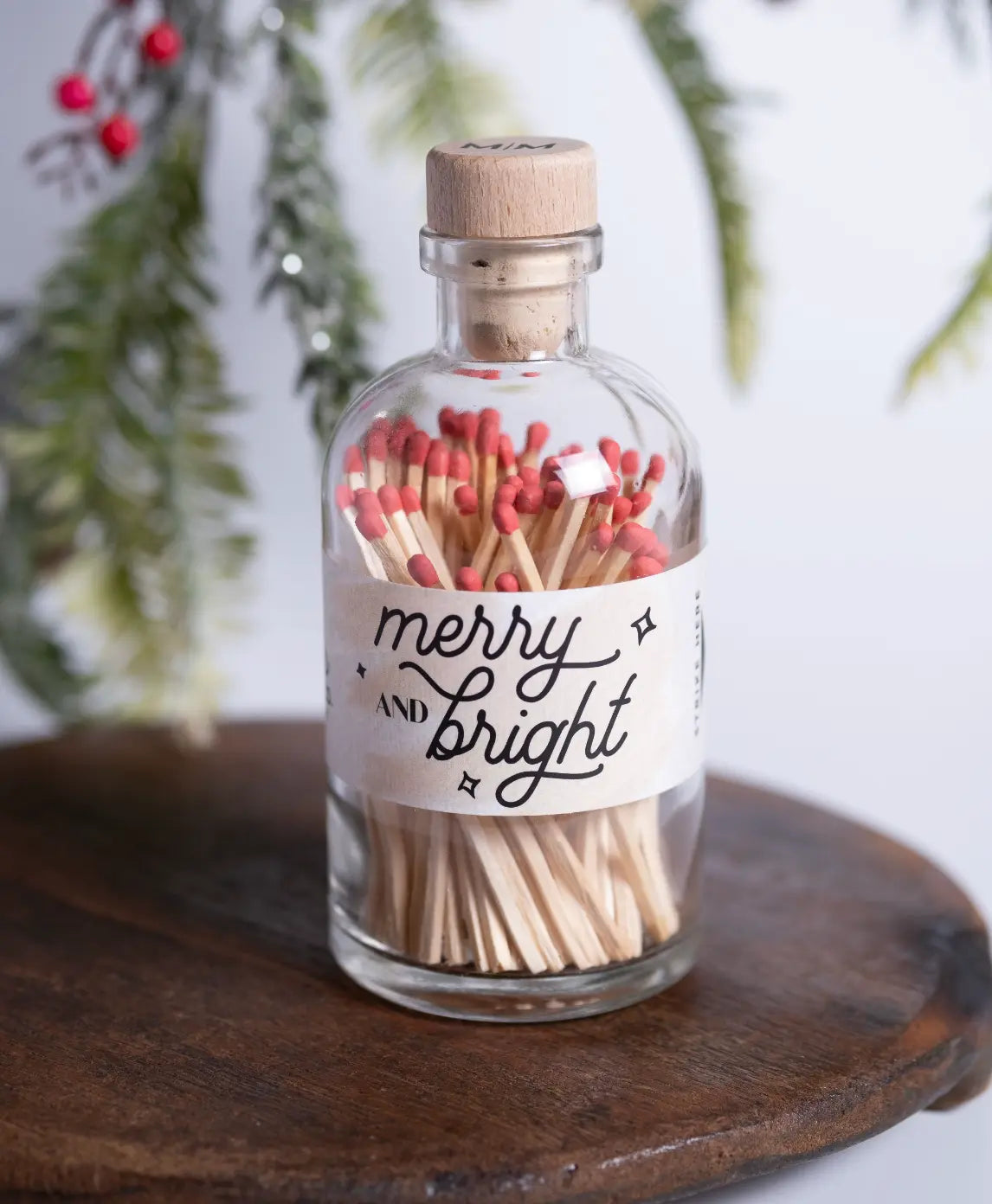 Vintage Apothecary Christmas Merry Red Matches Made Market Co.