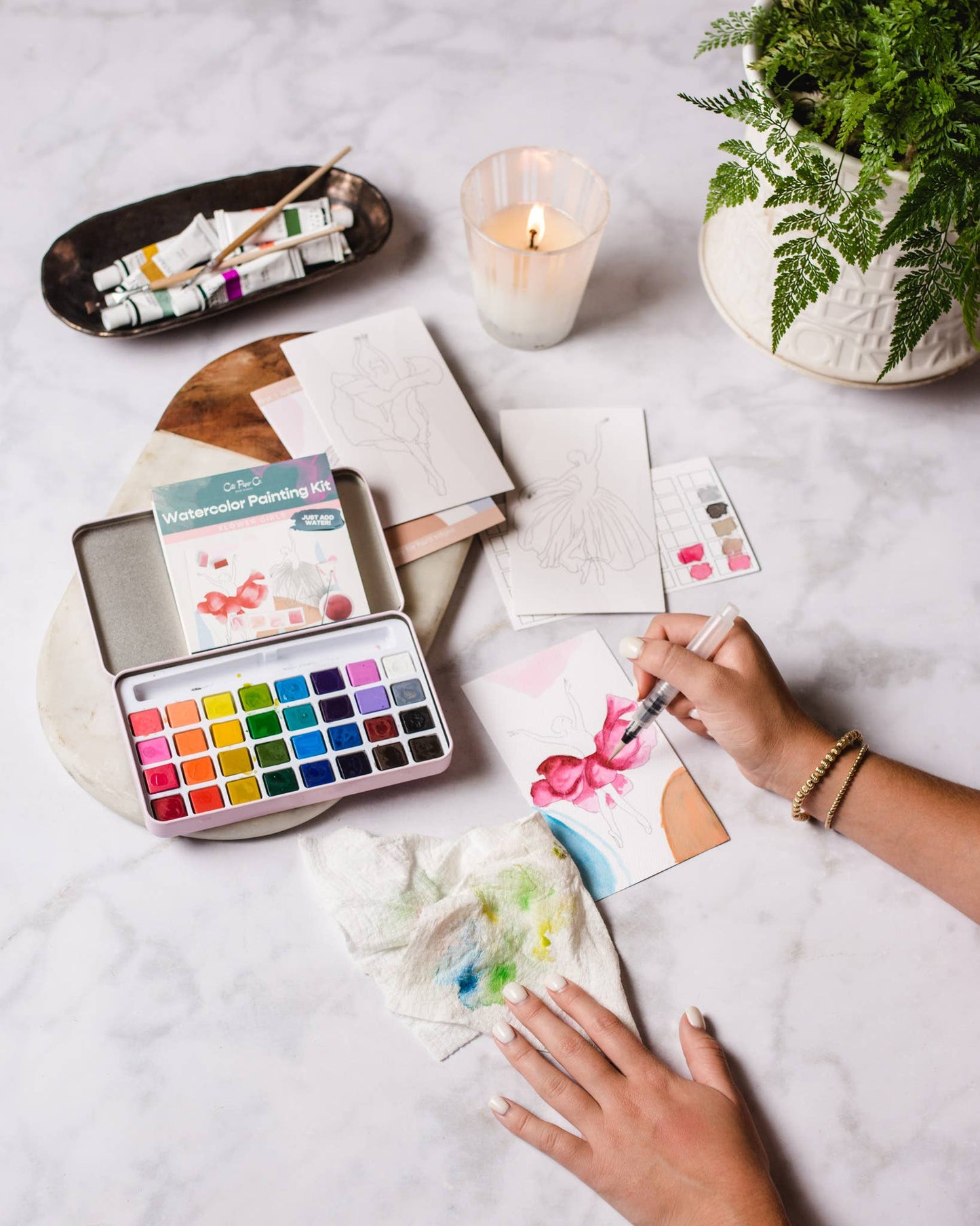 Citrus Fruits watercolor painting kit