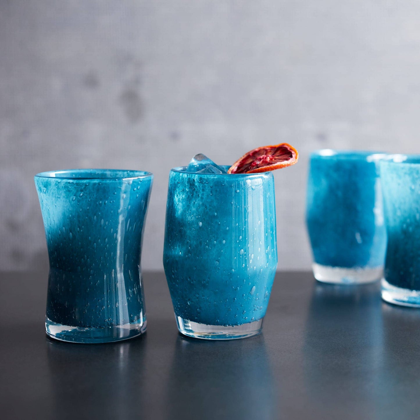 Teal Prologue Ebb Hydro Glass Tumblers, Set of 4