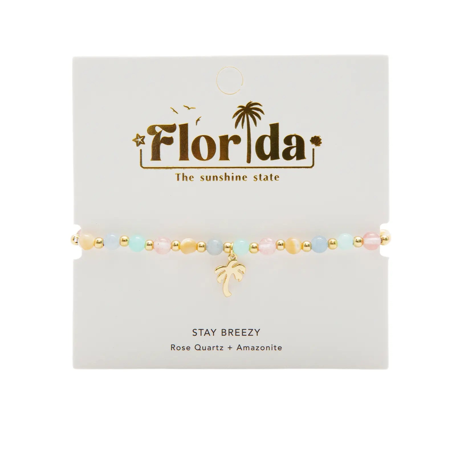 Stay Breezy Florida Charm Bracelet Lotus and Luna