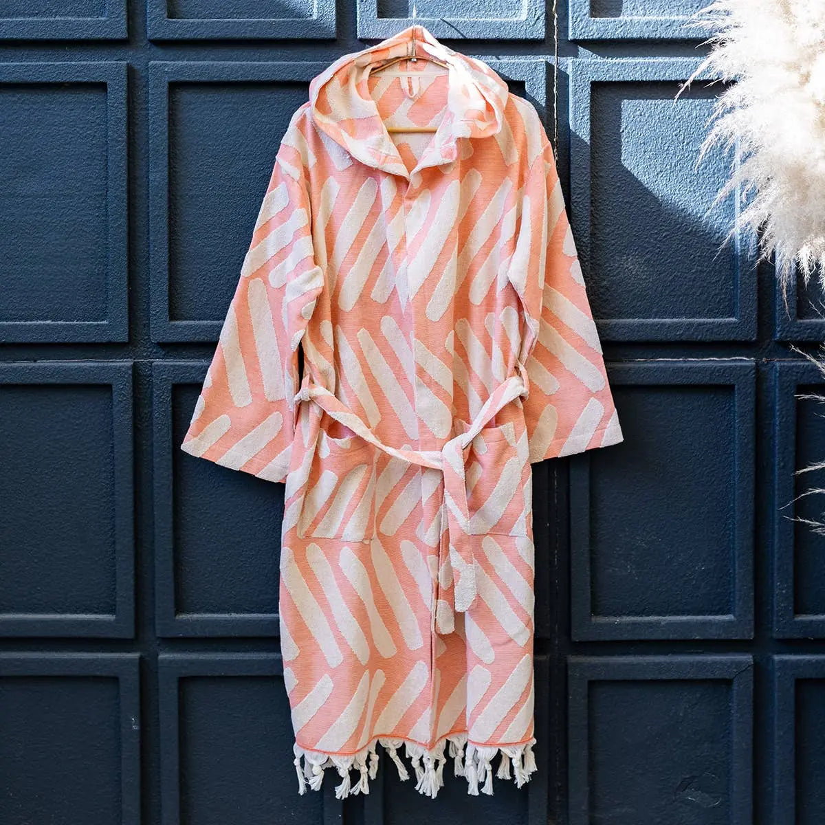Terrybacked Bathrobe Turkish Cotton Light Weight Hood Quick Kikoya