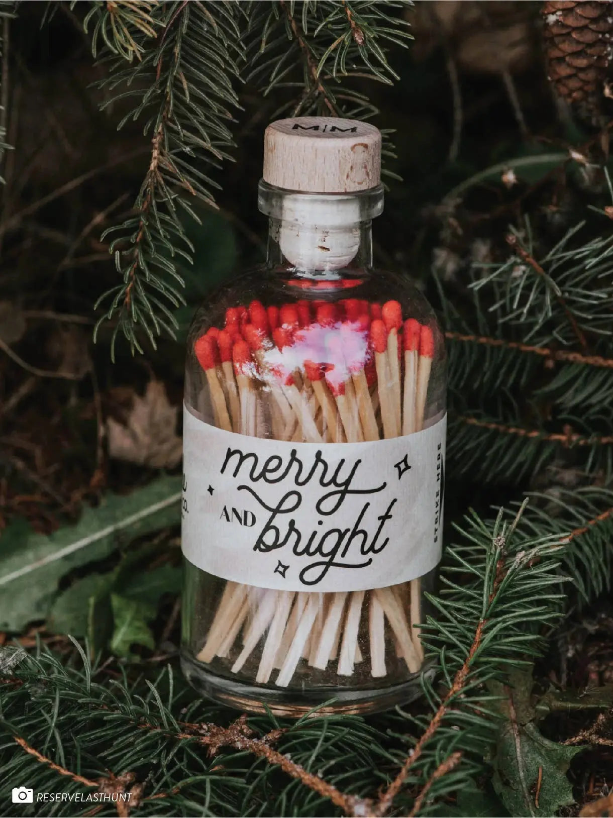 Vintage Apothecary Christmas Merry Red Matches Made Market Co.
