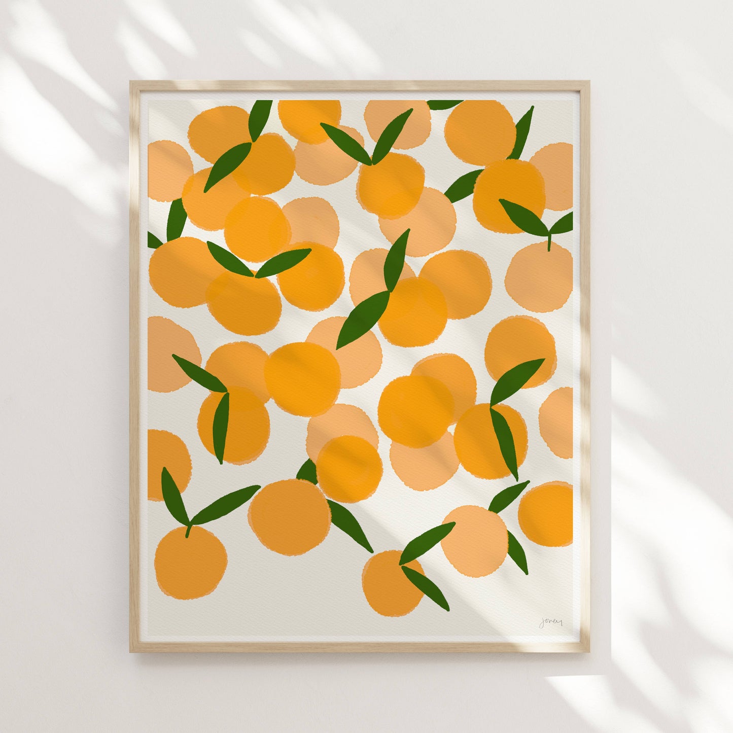 Clementines Fruit Print. Signed.