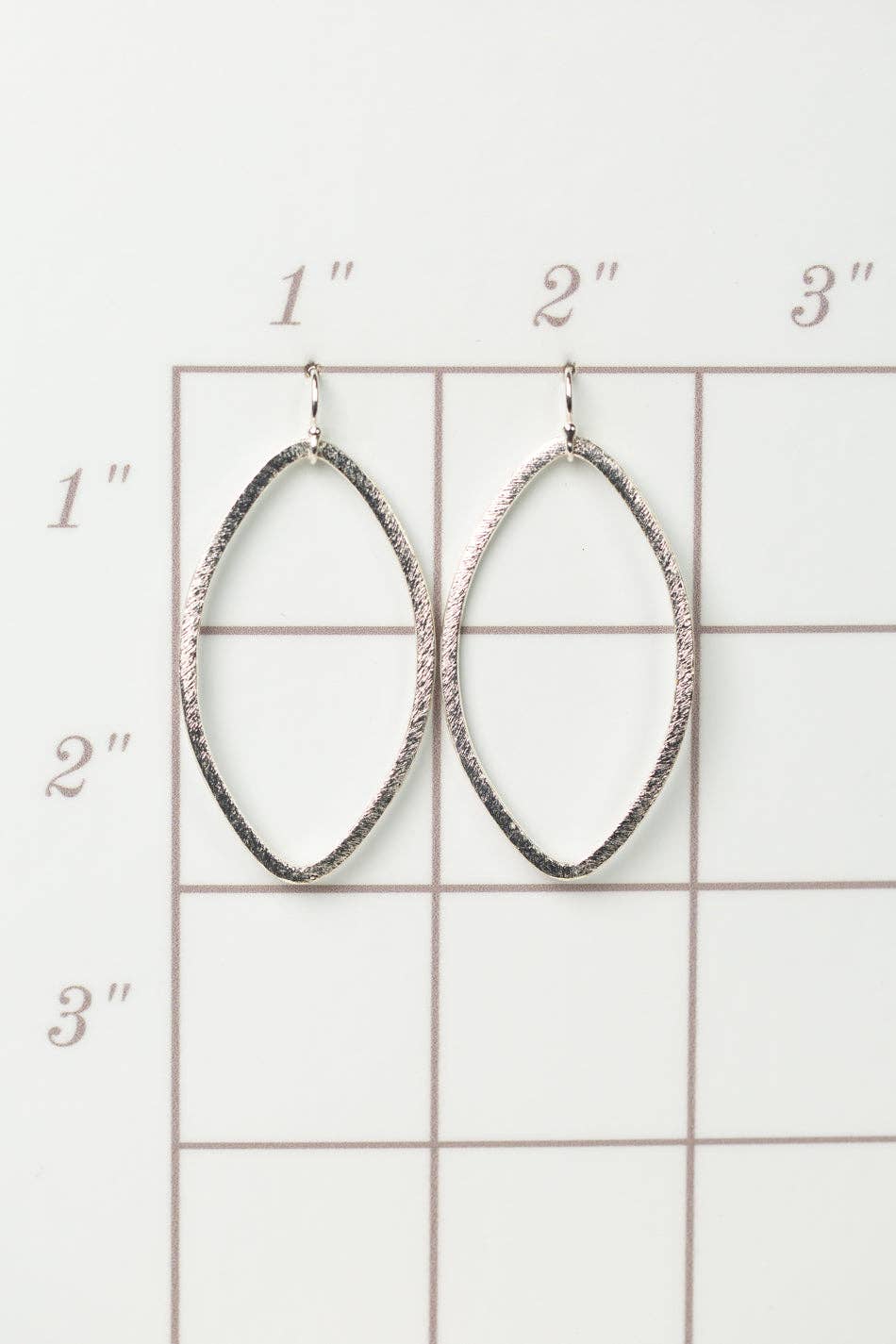 Brushed Silver Oval Frame Statement Earrings Anne Vaughan Designs Jewelry