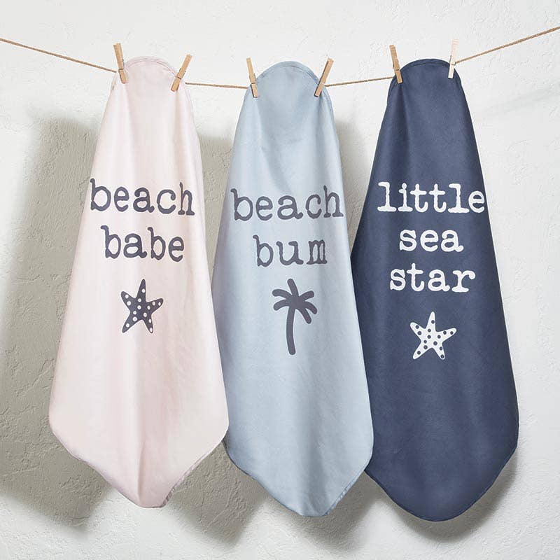 Quick Dry Beach Towel with Hood - Little Sea Star
