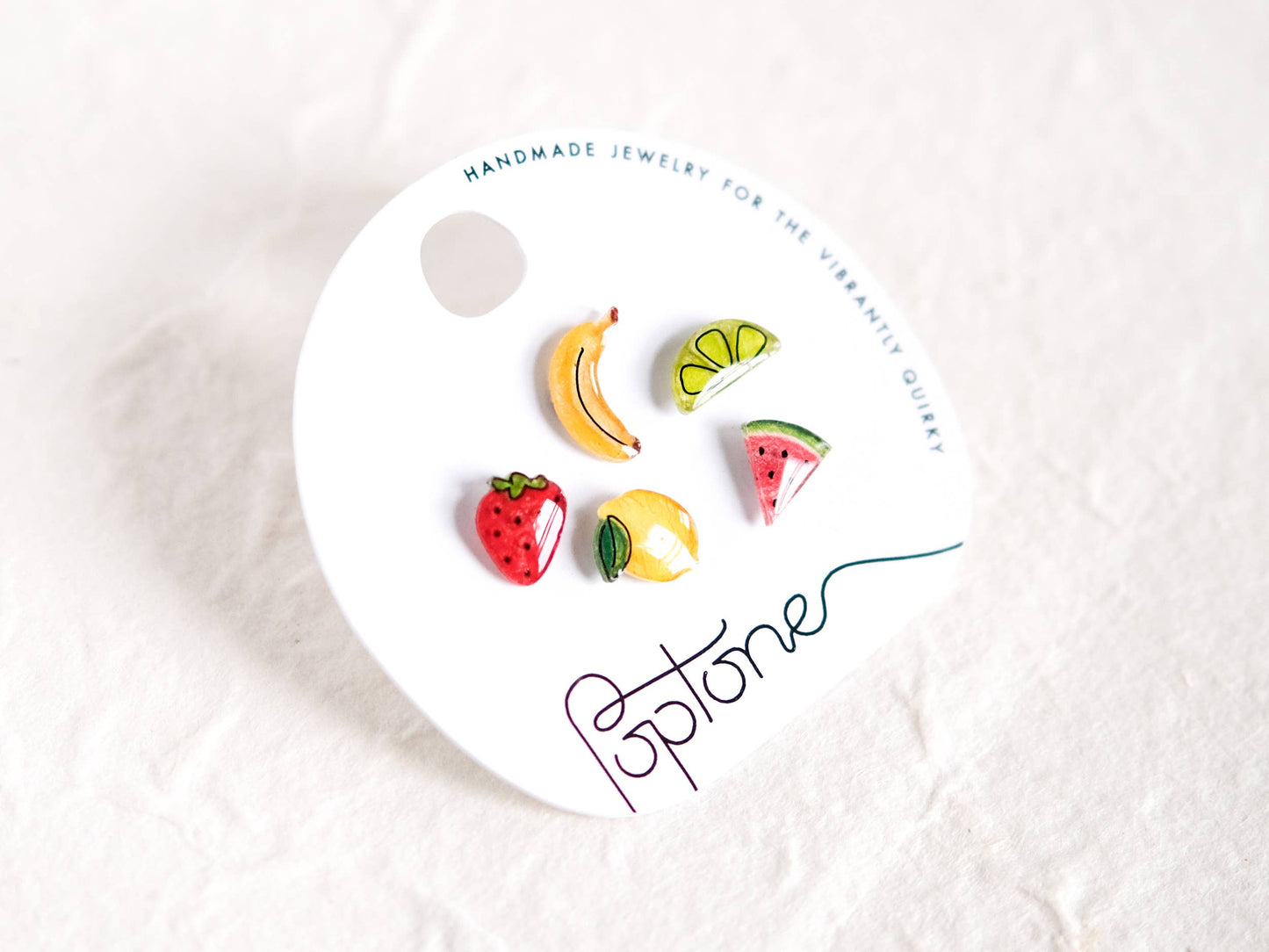 Mini Fruit Stud Earrings - Set of 5 Mix and Match