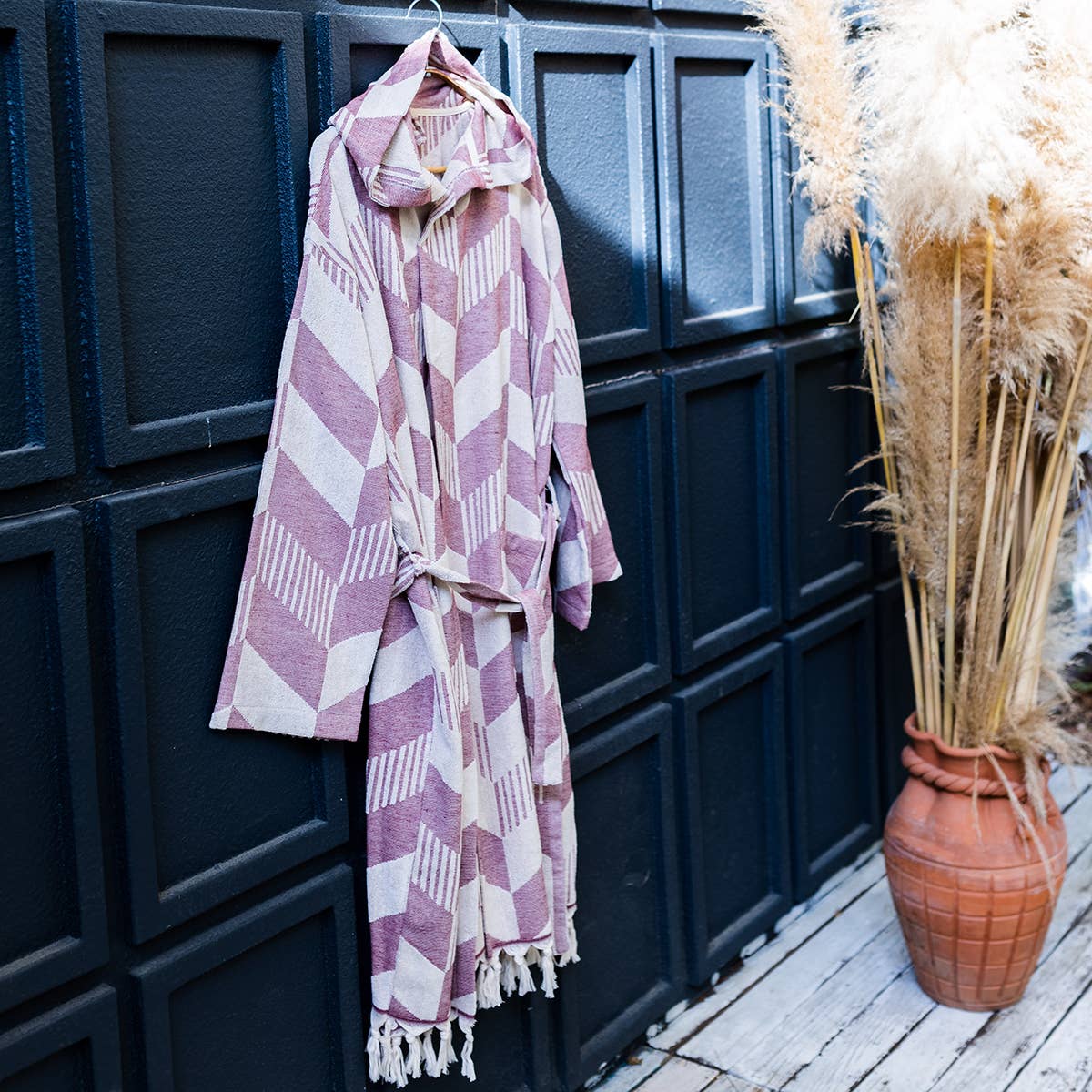 Raised Terry Bathrobe Turkish Cotton Light Weight Quick-dry