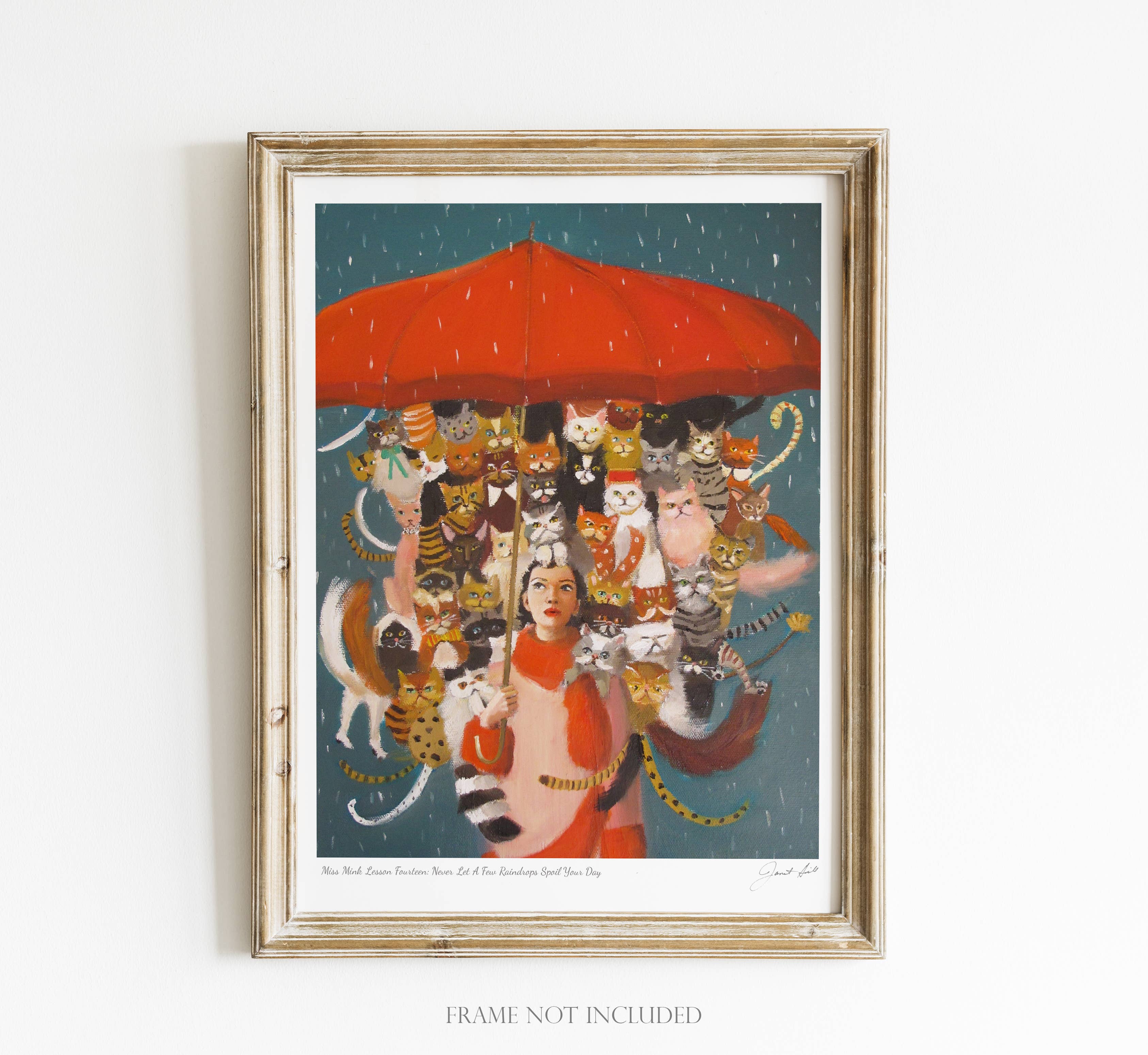 Miss Mink Lesson 14 Art Print JANET HILL STUDIO