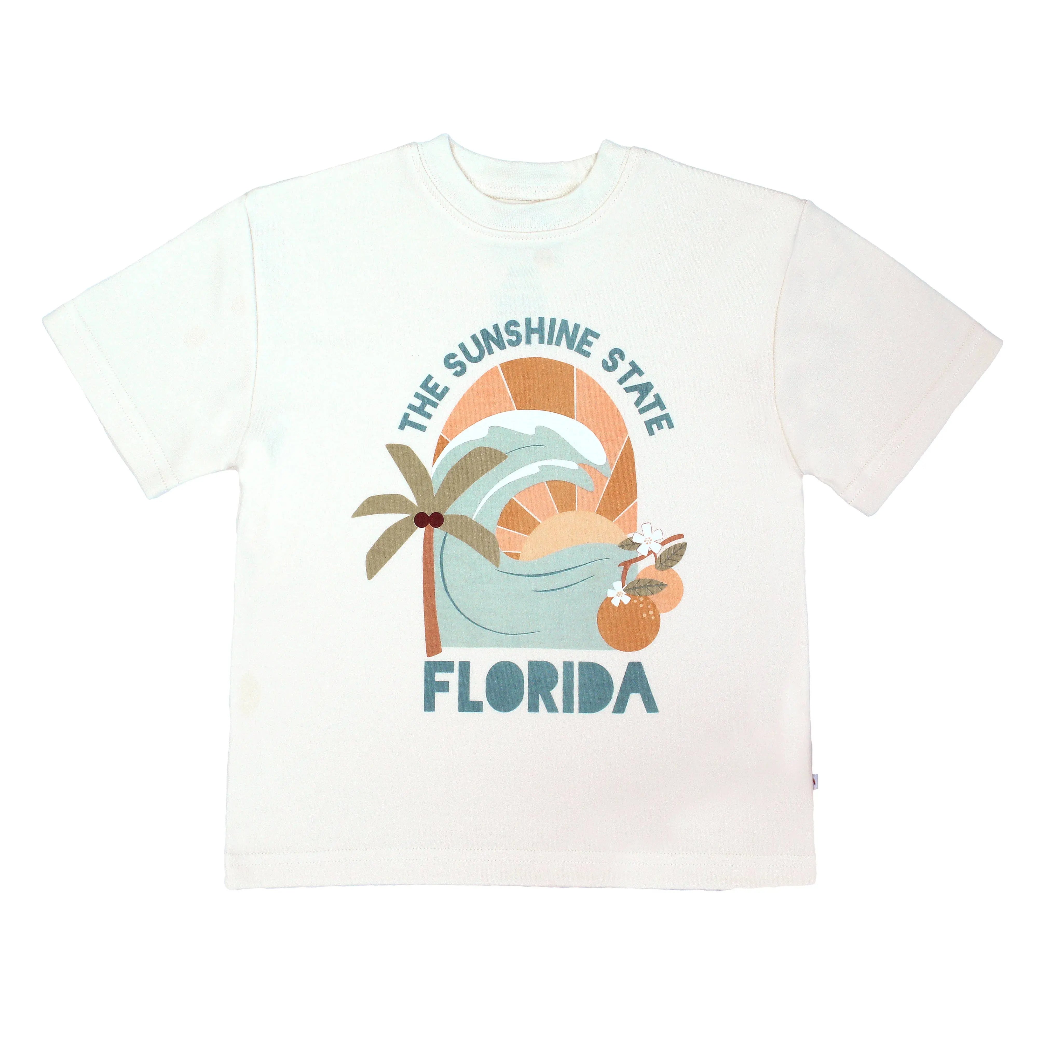 The Sunshine State Florida Souvenir Cotton Kids Tee Shirt Emerson and Friends
