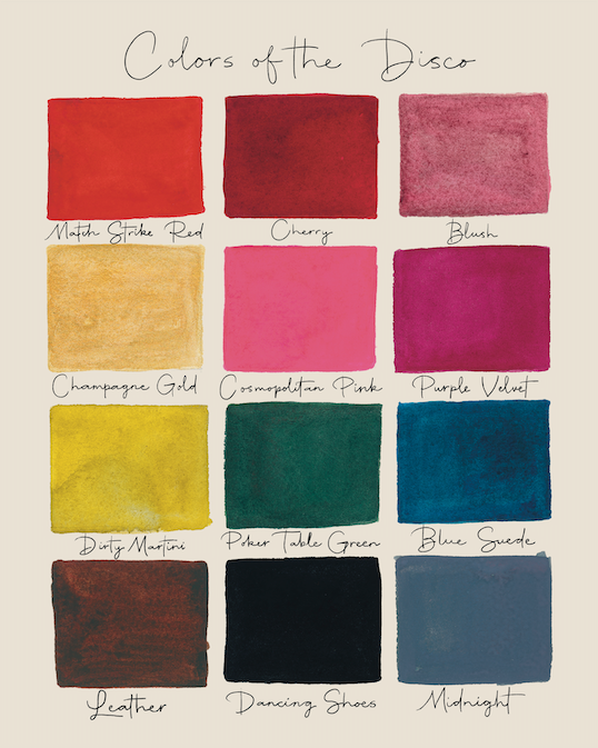 Disco Color Chart Art Print artxnikki