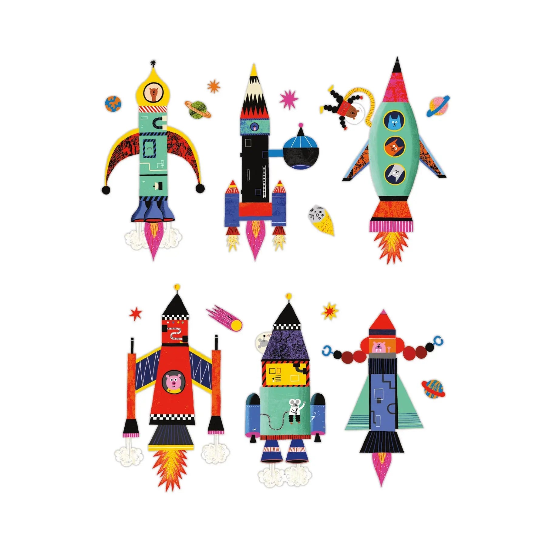 Rocket Ships Magnetic Build-it Chronicle Books