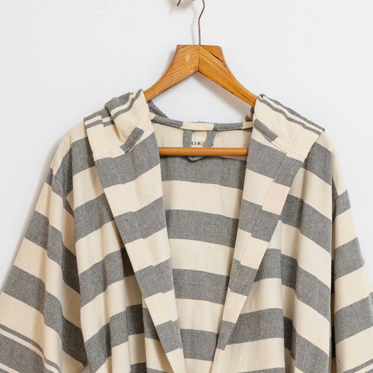 Bathrobe Turkish Cotton LightWeight Summer Hood Kimono Robe