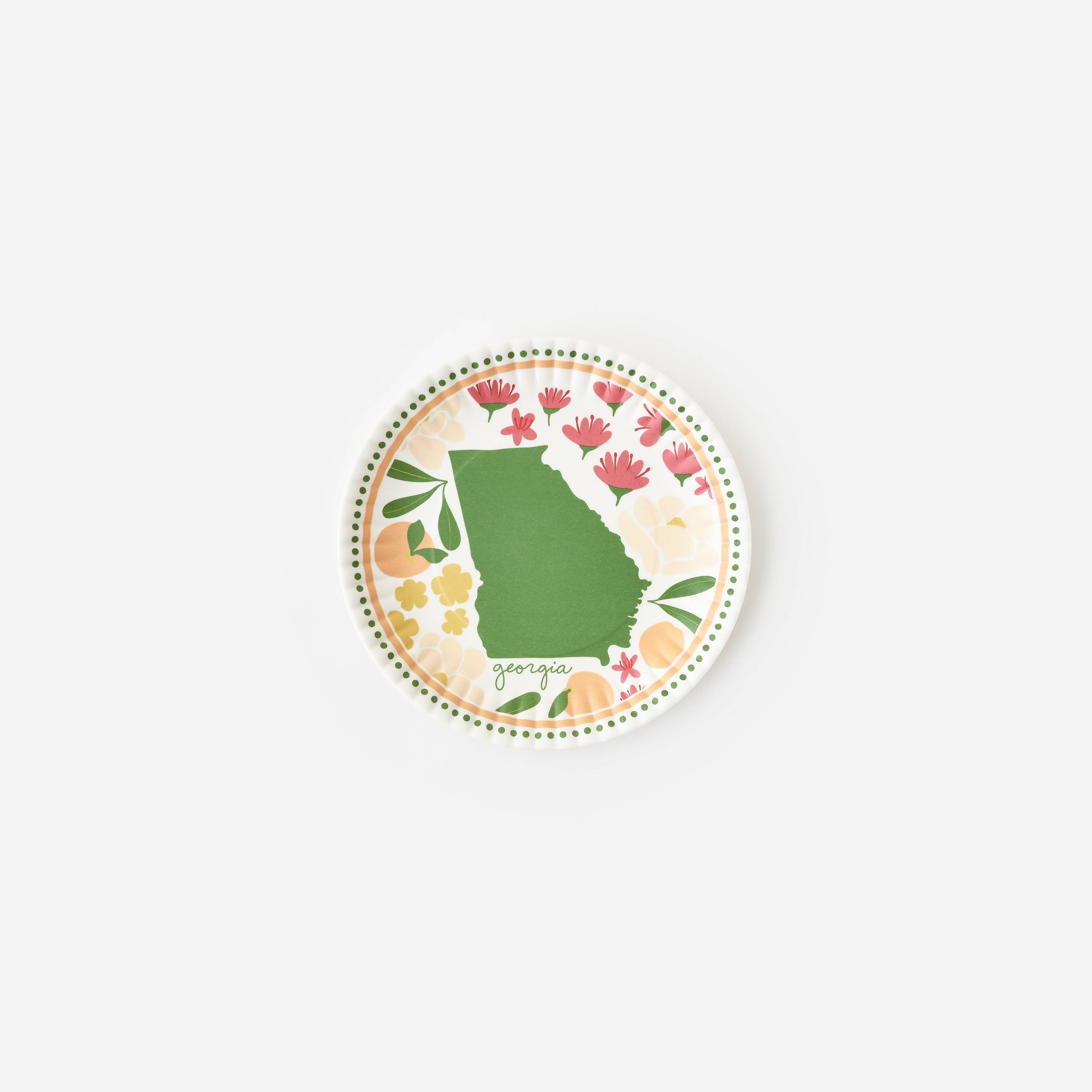 State in Bloom "Paper'' Melamine Plates, Set of 4 One Hundred 80 degrees