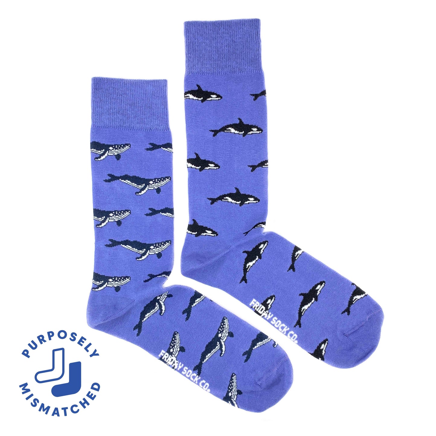 Humpback Whale & Orca Socks Mens Friday Sock Co.