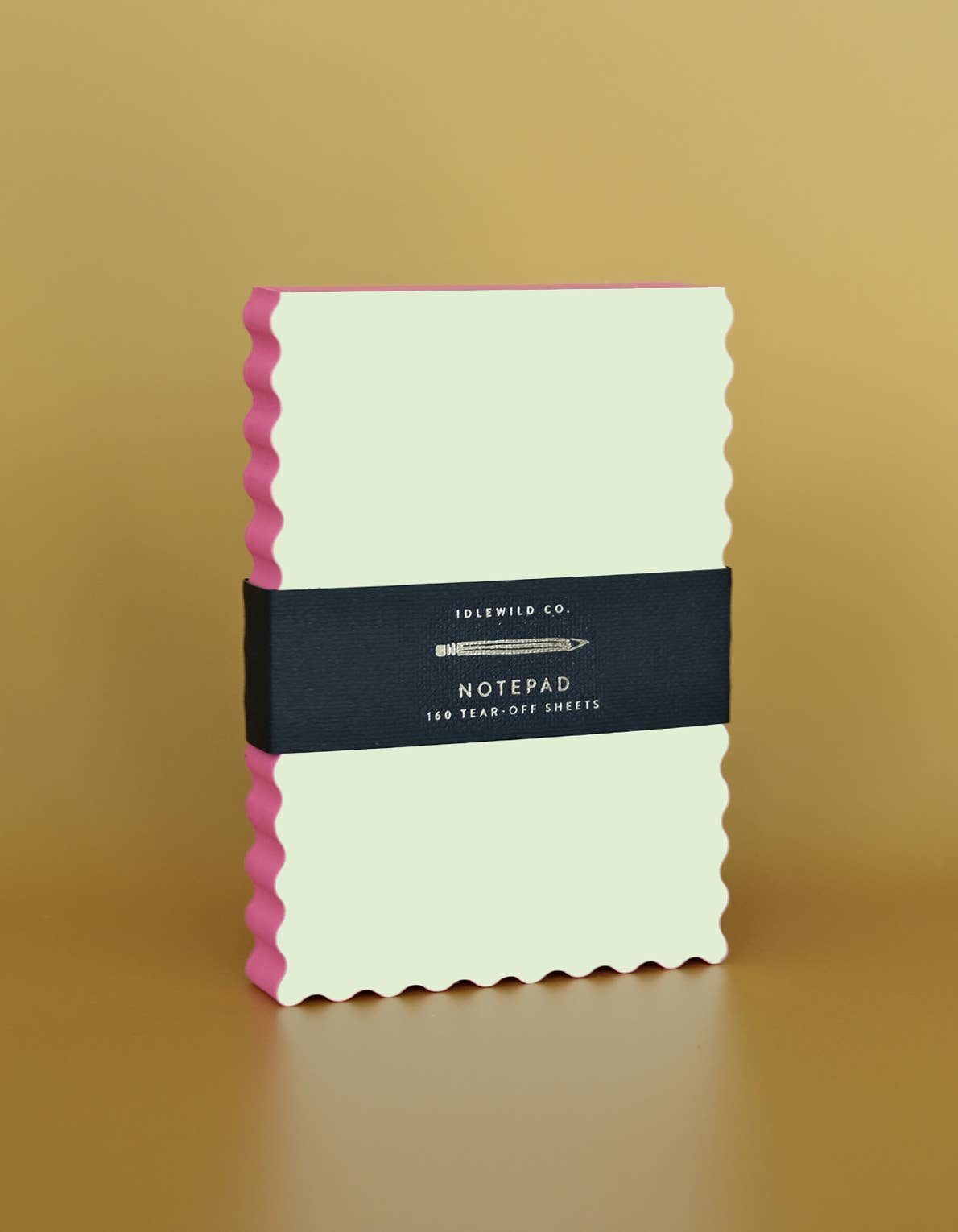 Mini Wave Shaped Notepad | Citron + Hot Coral Edge Idlewild Co.