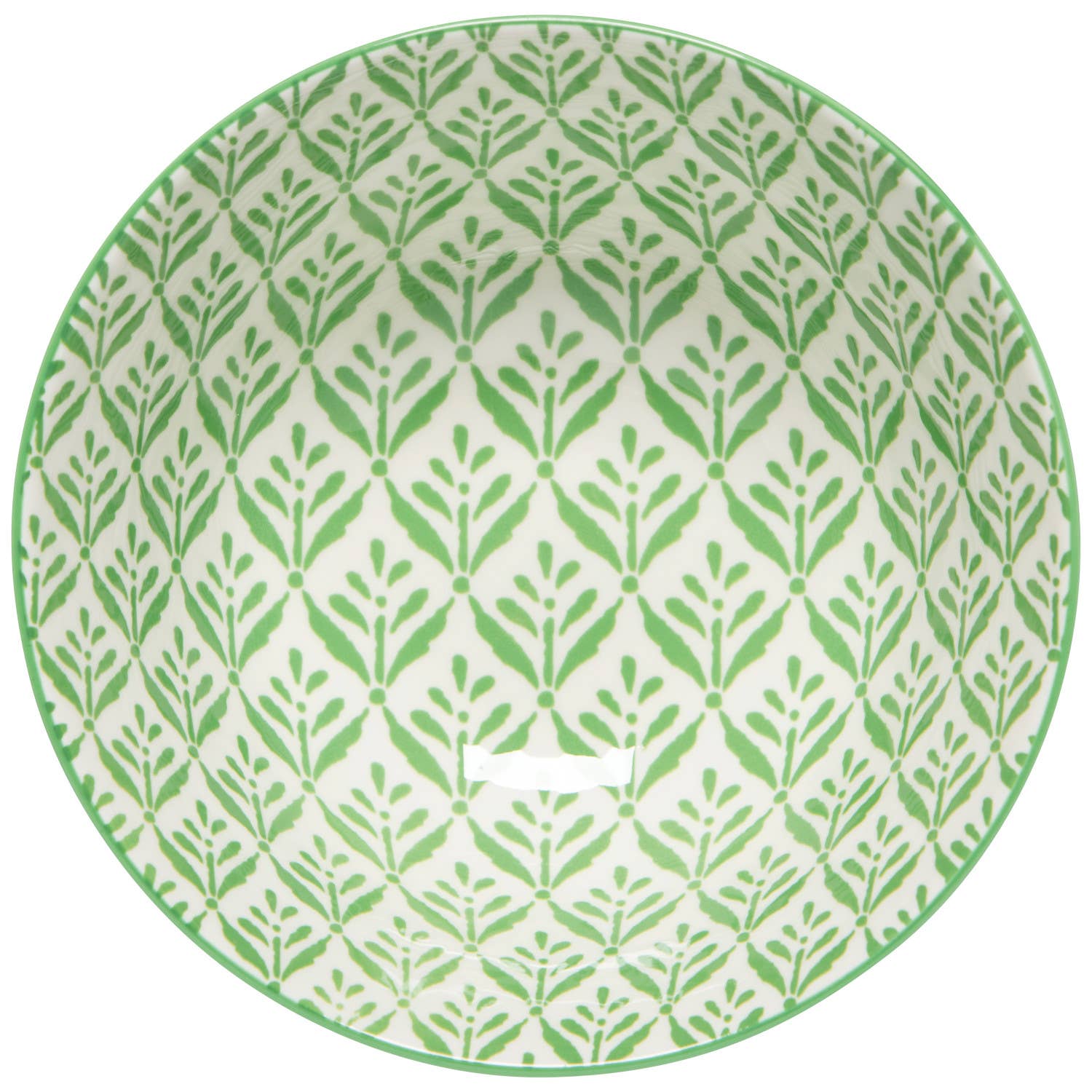 Green Leaf Stamped Bowl 6 inch Now Designs by Danica