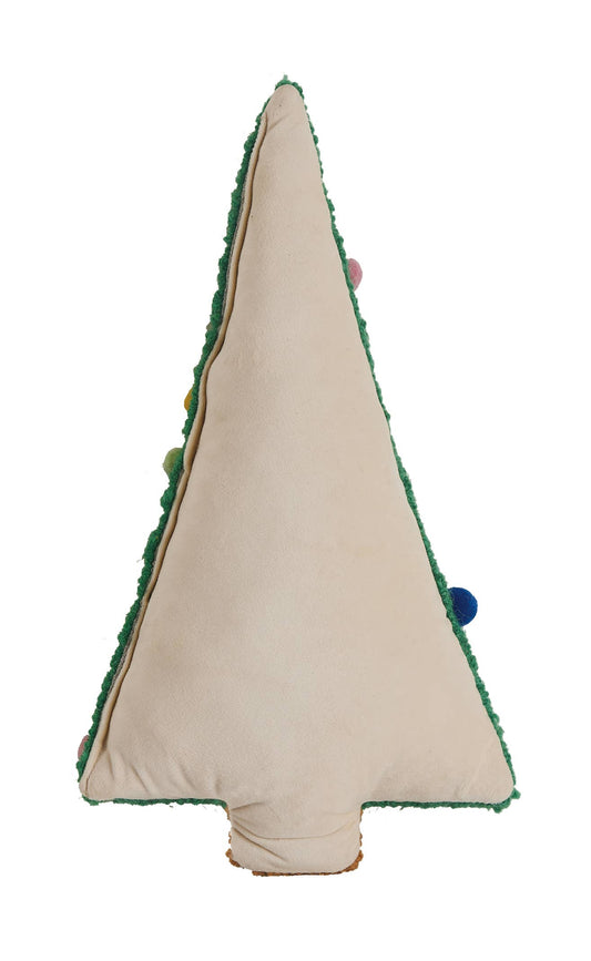 Tree Shaped Hook Pillow w/Poms - Ampersand Peking Handicraft