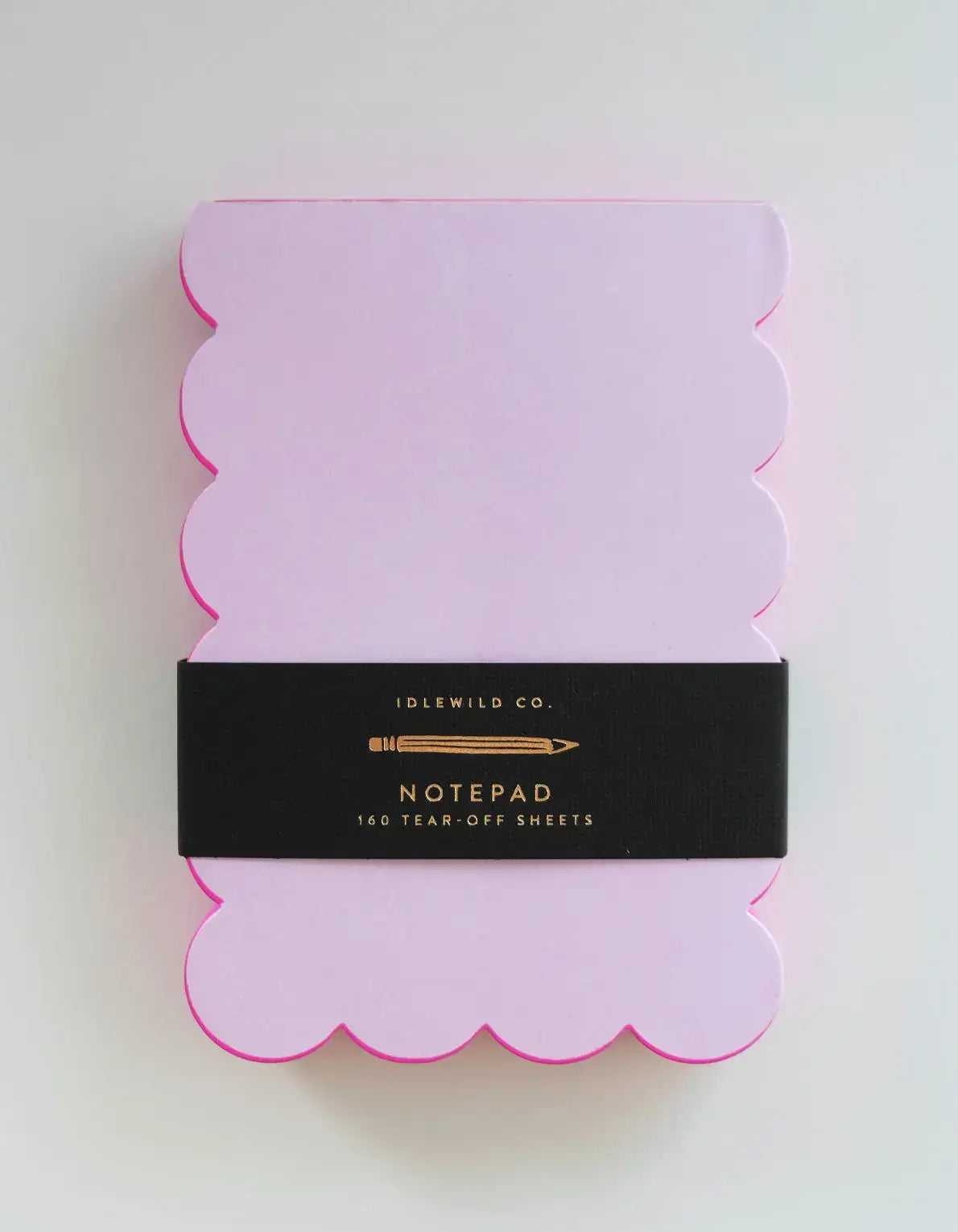 Scalloped Shaped Notepad | Lilac + Hot Pink Edge Idlewild Co.