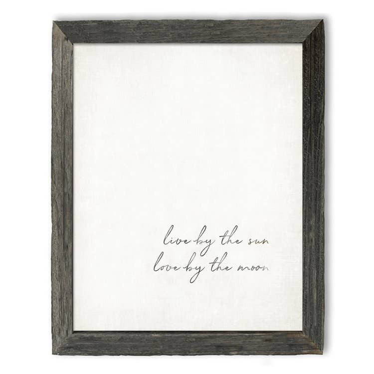 'Live by the Sun' Shelf Art