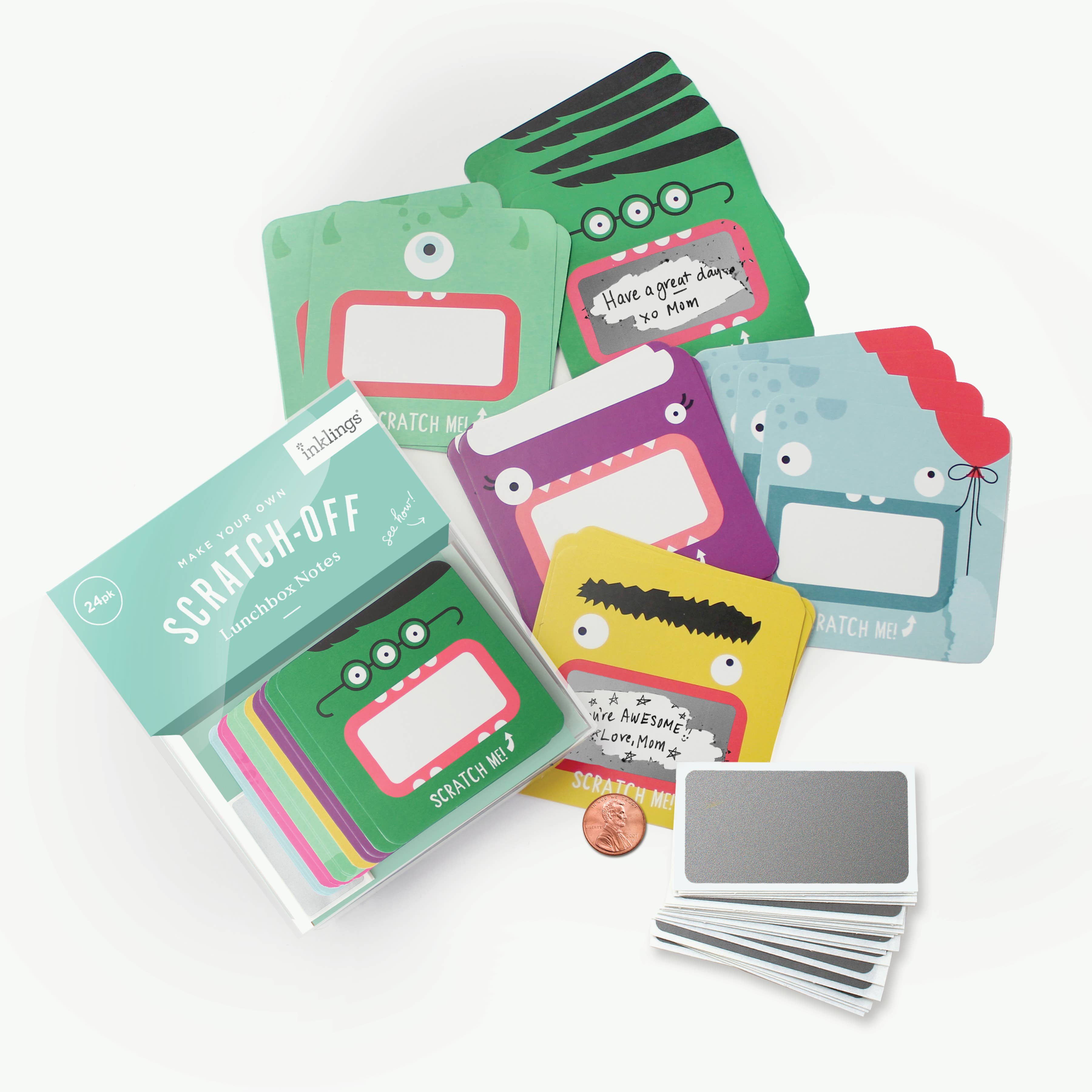 Monsters Scratch-off Lunchbox Notes