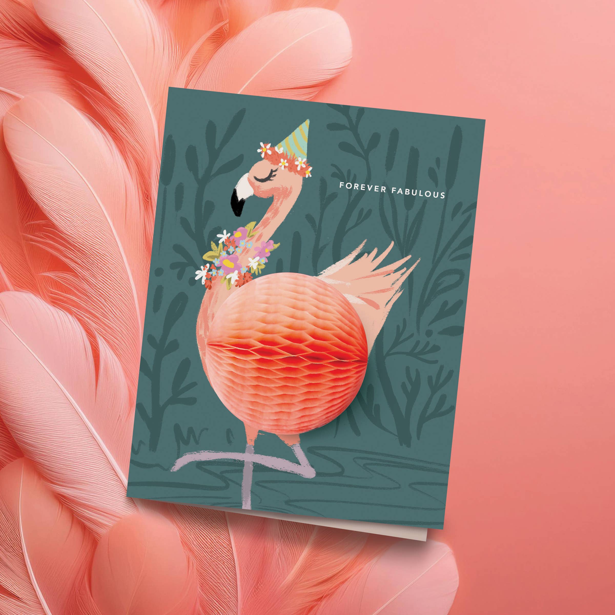 Flamingo Birthday Pop-up Card