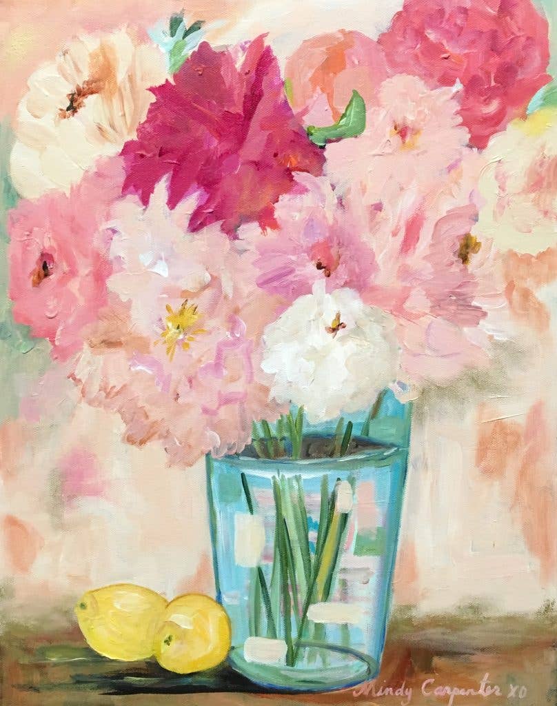 Peonies Greeting Card