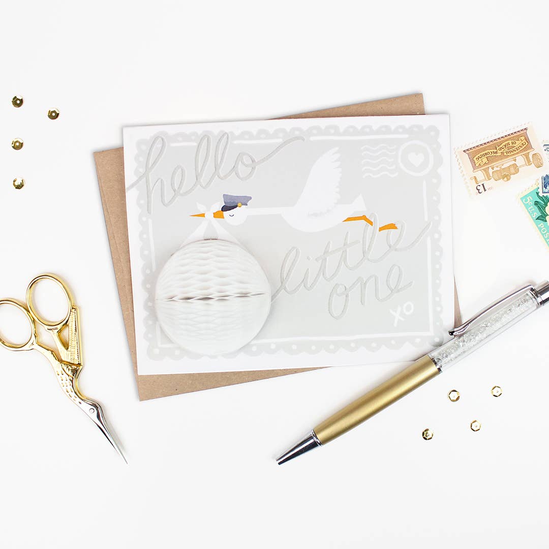 Stork New Baby Pop-up Card
