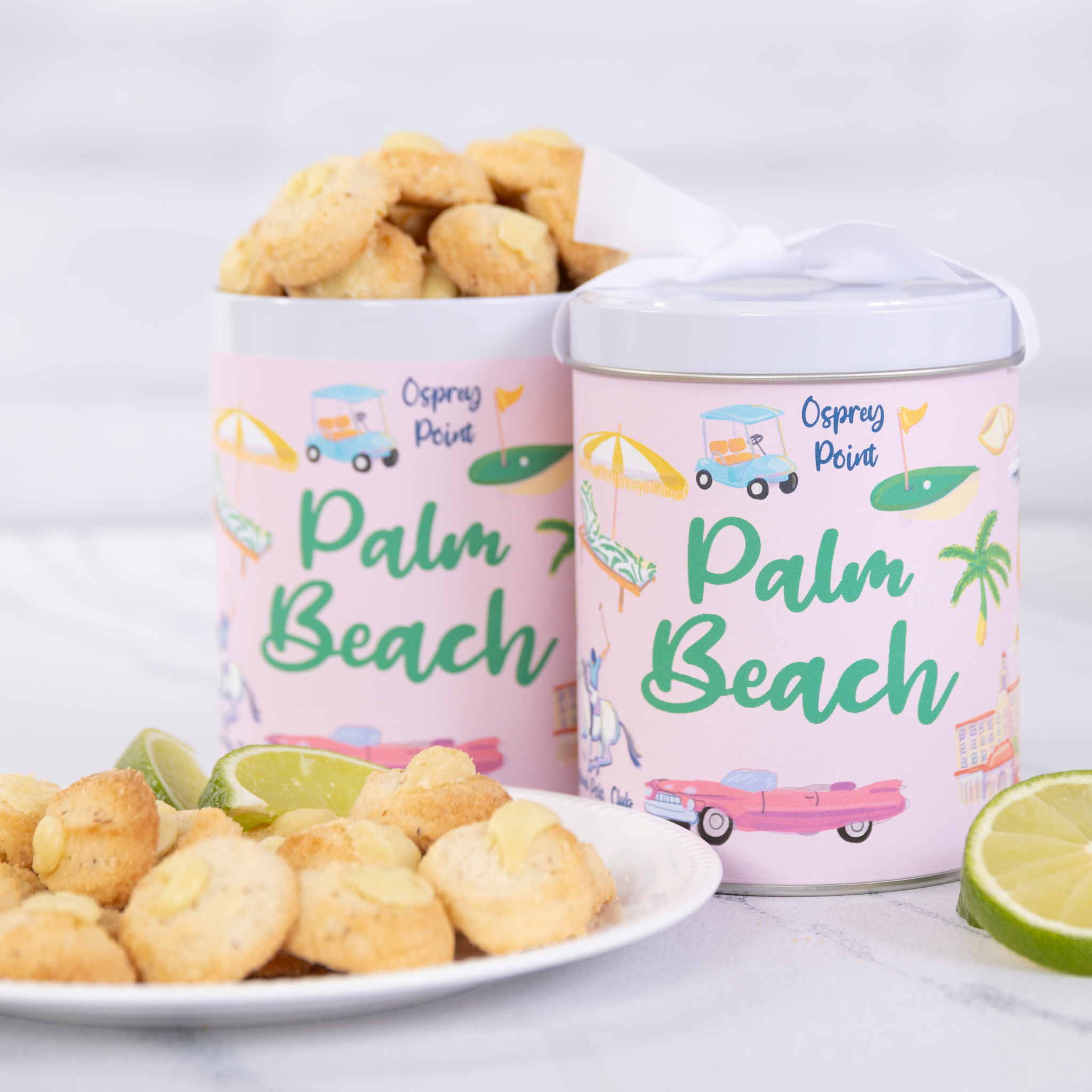 Palm Beach FL Tin | Gourmet Shortbread Cookies Watanut