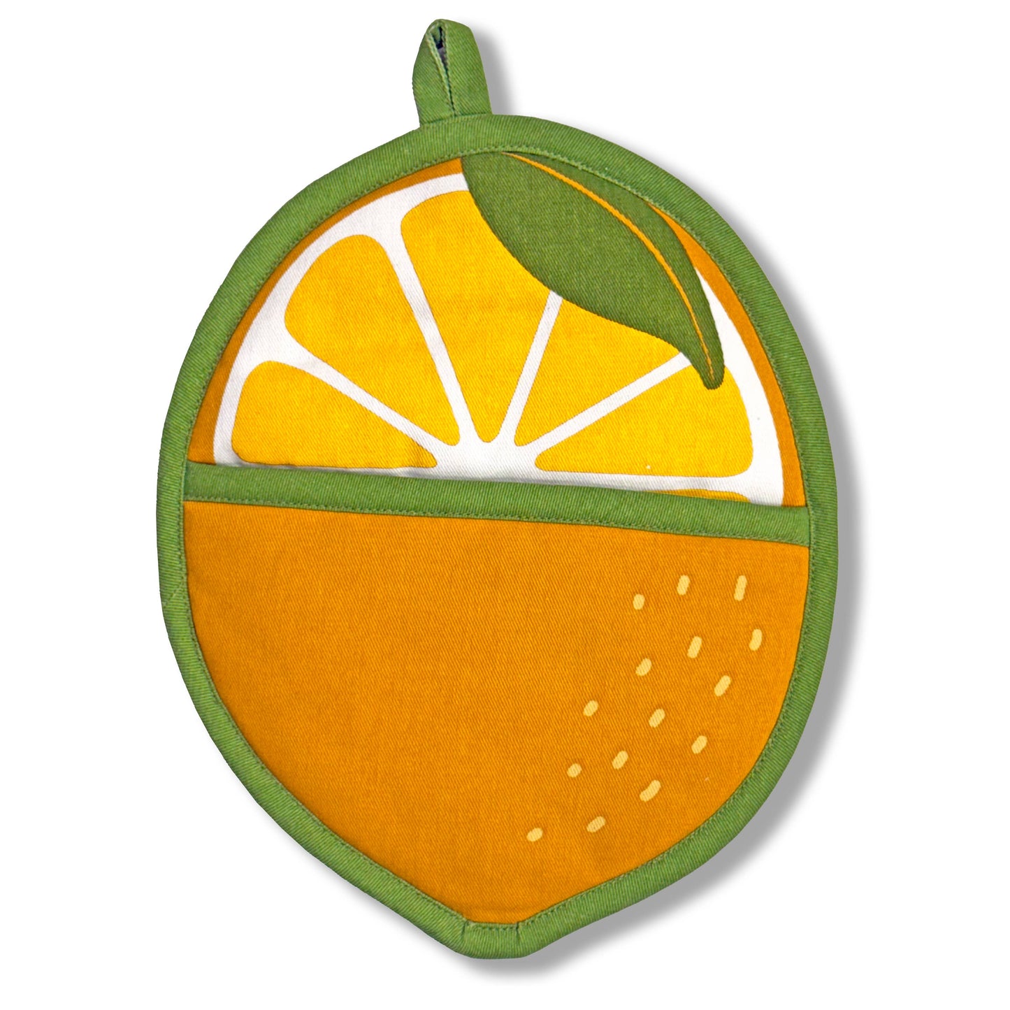 Lemon Pot Holder w/ Pocket