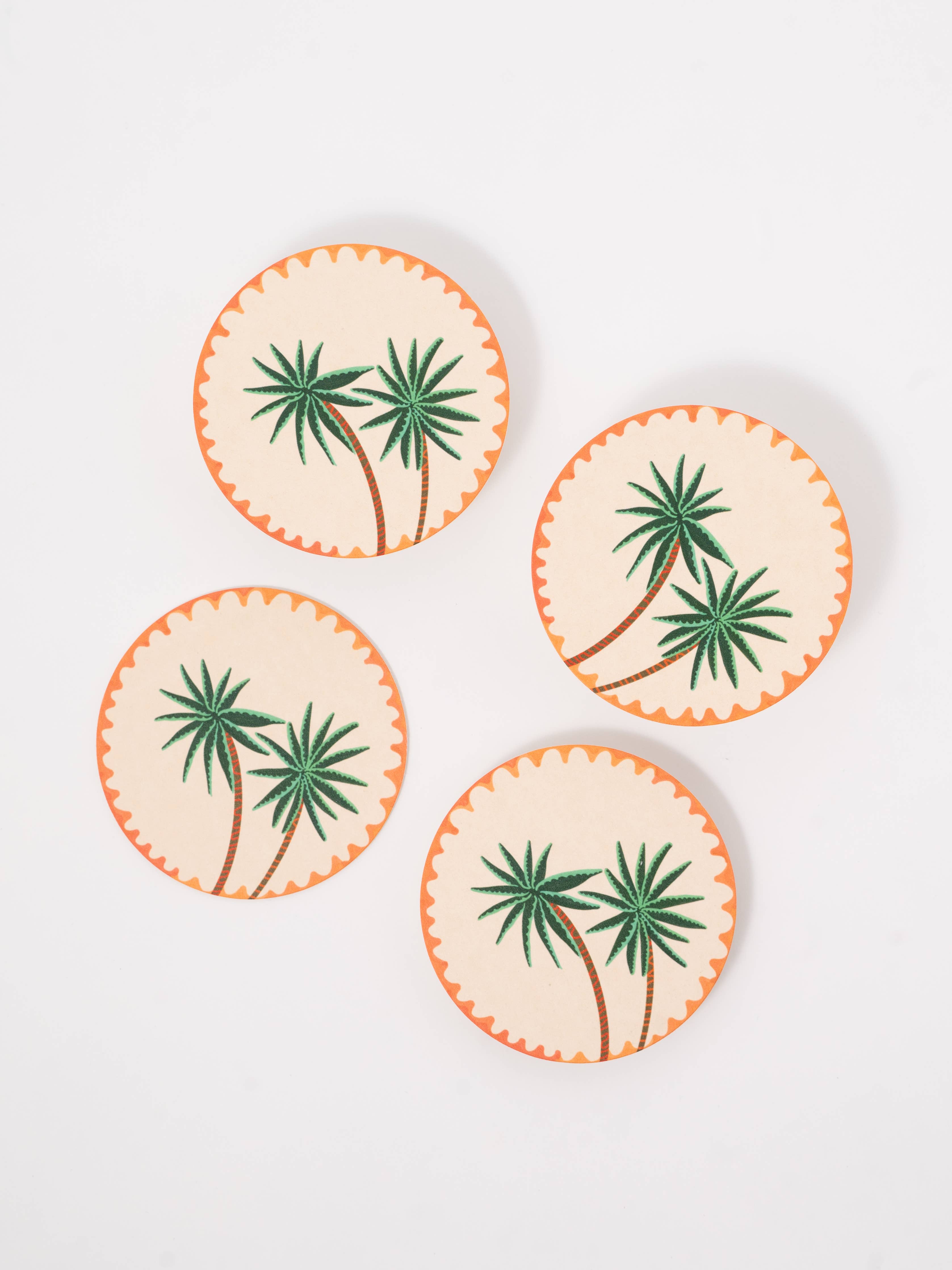 Palm Trees Coasters - Set of 4 One & Only Paper