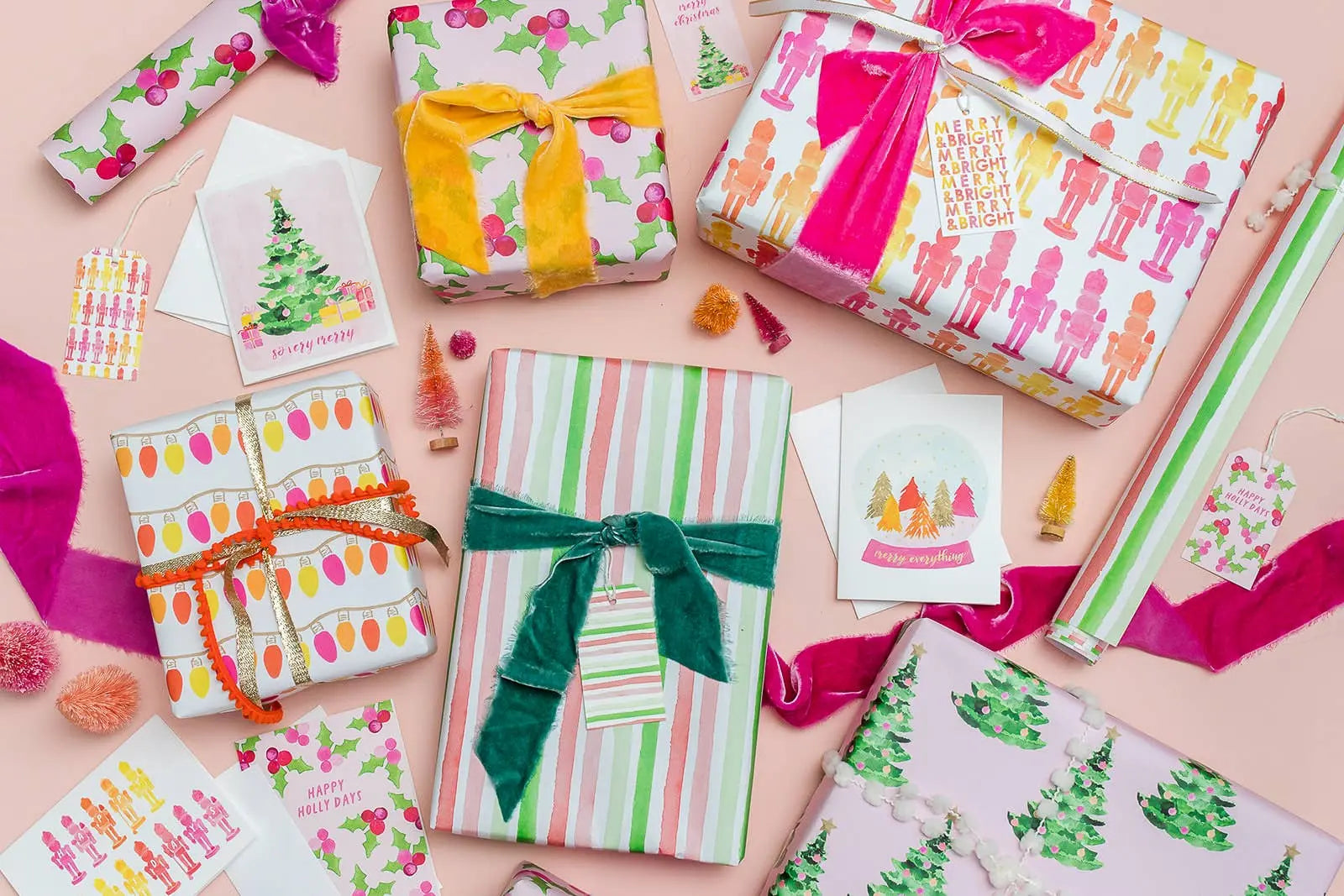 So Very Merry Pink Christmas Greeting Card | Pink Christmas Gert & Co