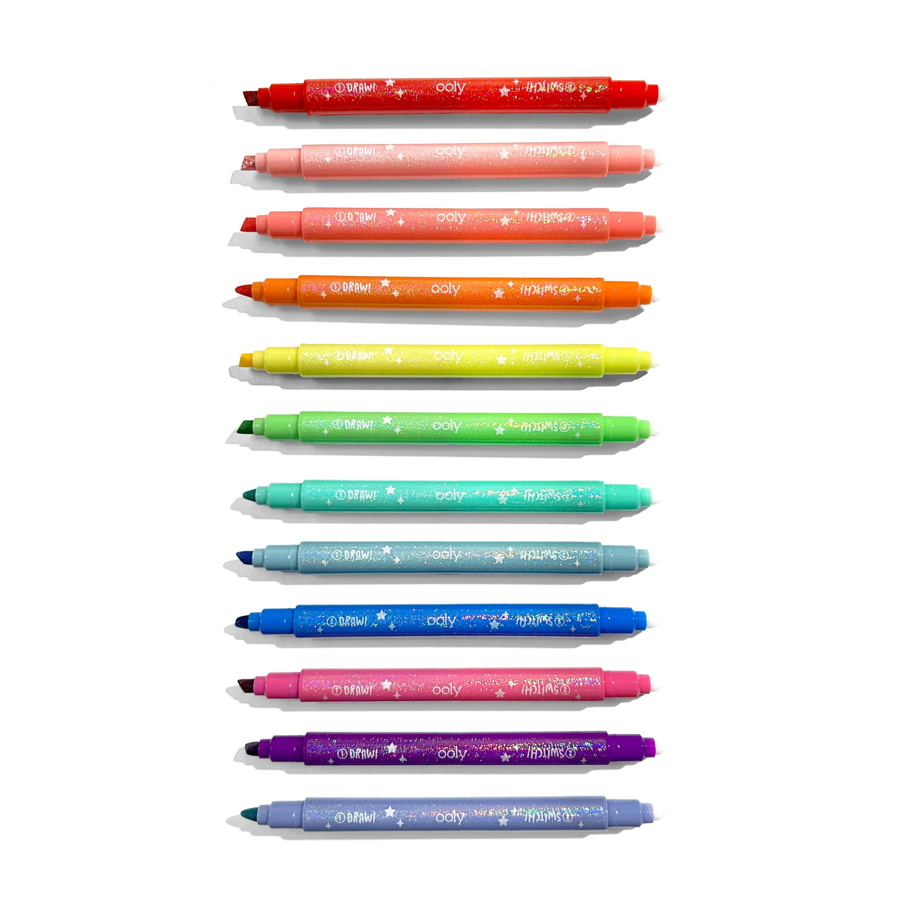 Switch-eroo! Sparkle Color Changing Markers - Set of 12 OOLY