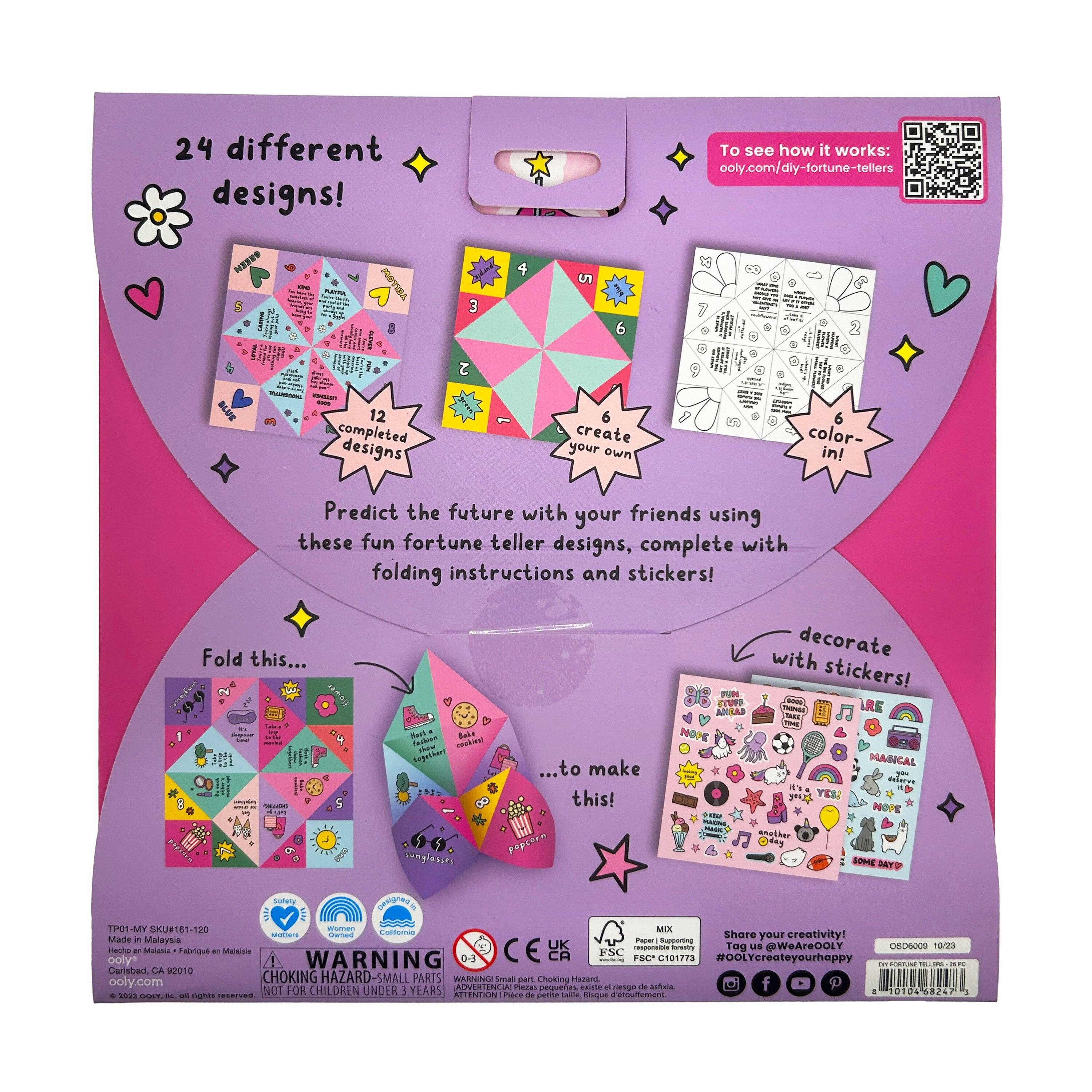 DIY Fortune Tellers - Set of 24 Designs OOLY
