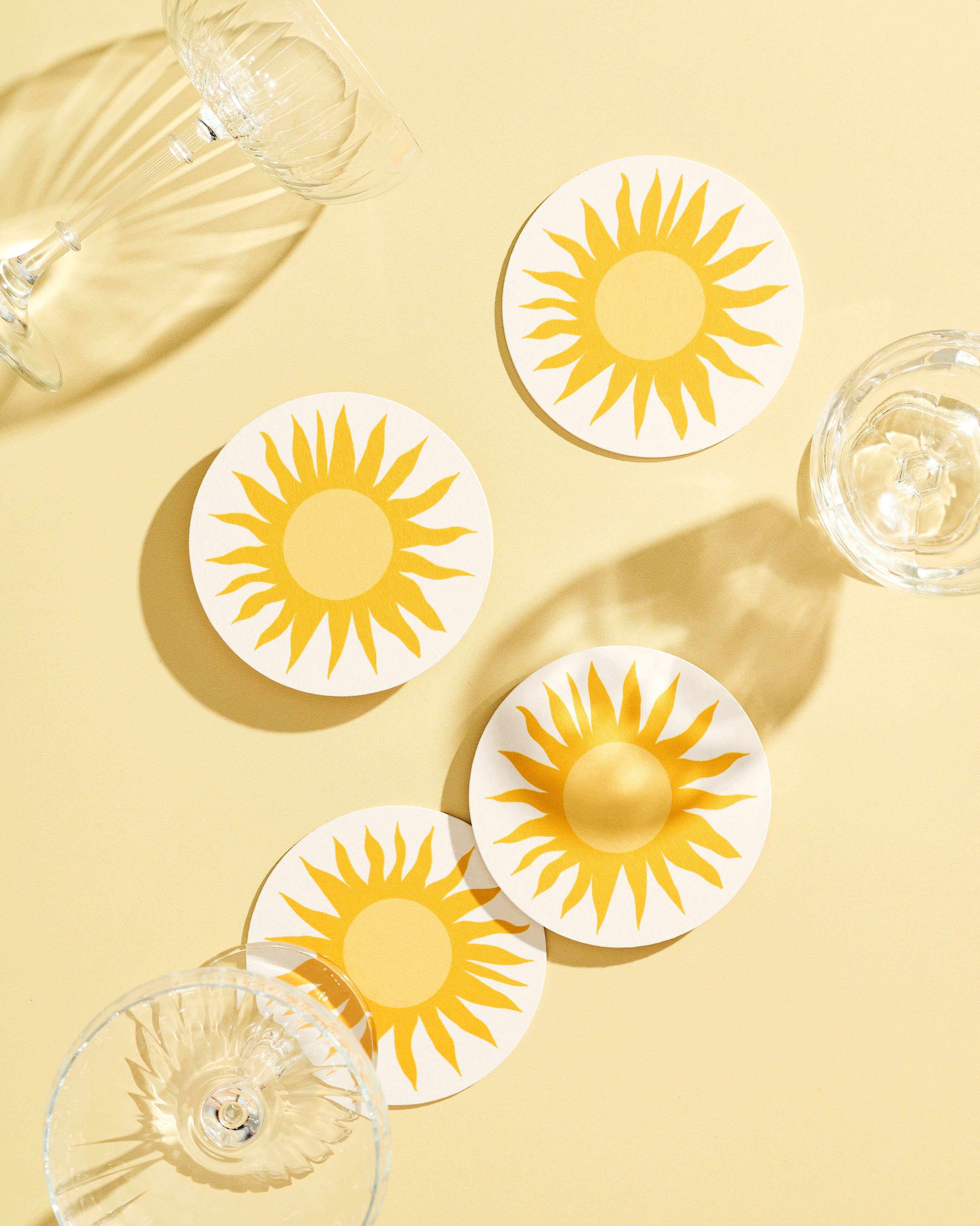 Golden Sun Coasters - Set of 4 One & Only Paper
