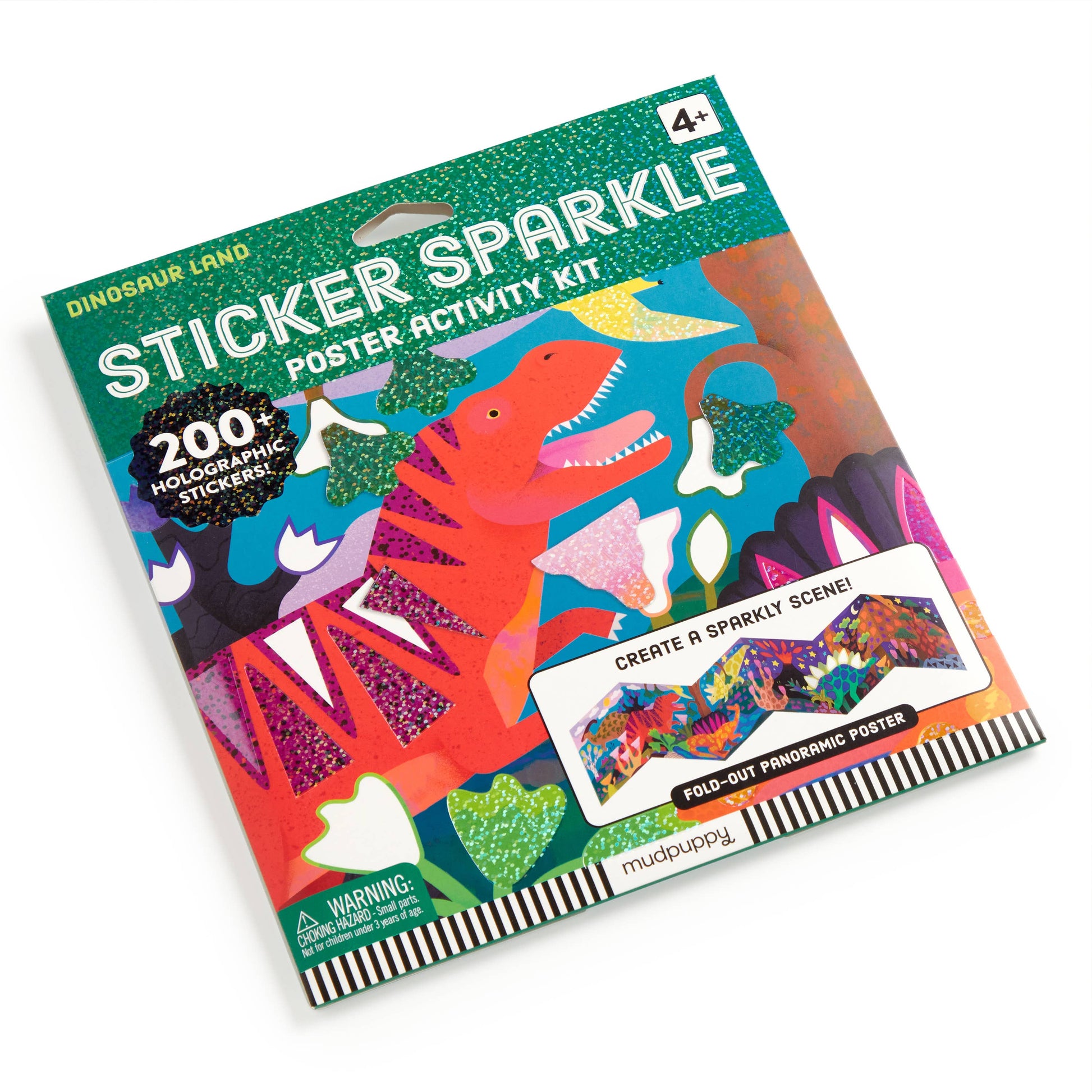 Dinosaur Land Sticker Sparkle Poster Activity Kit Chronicle Books