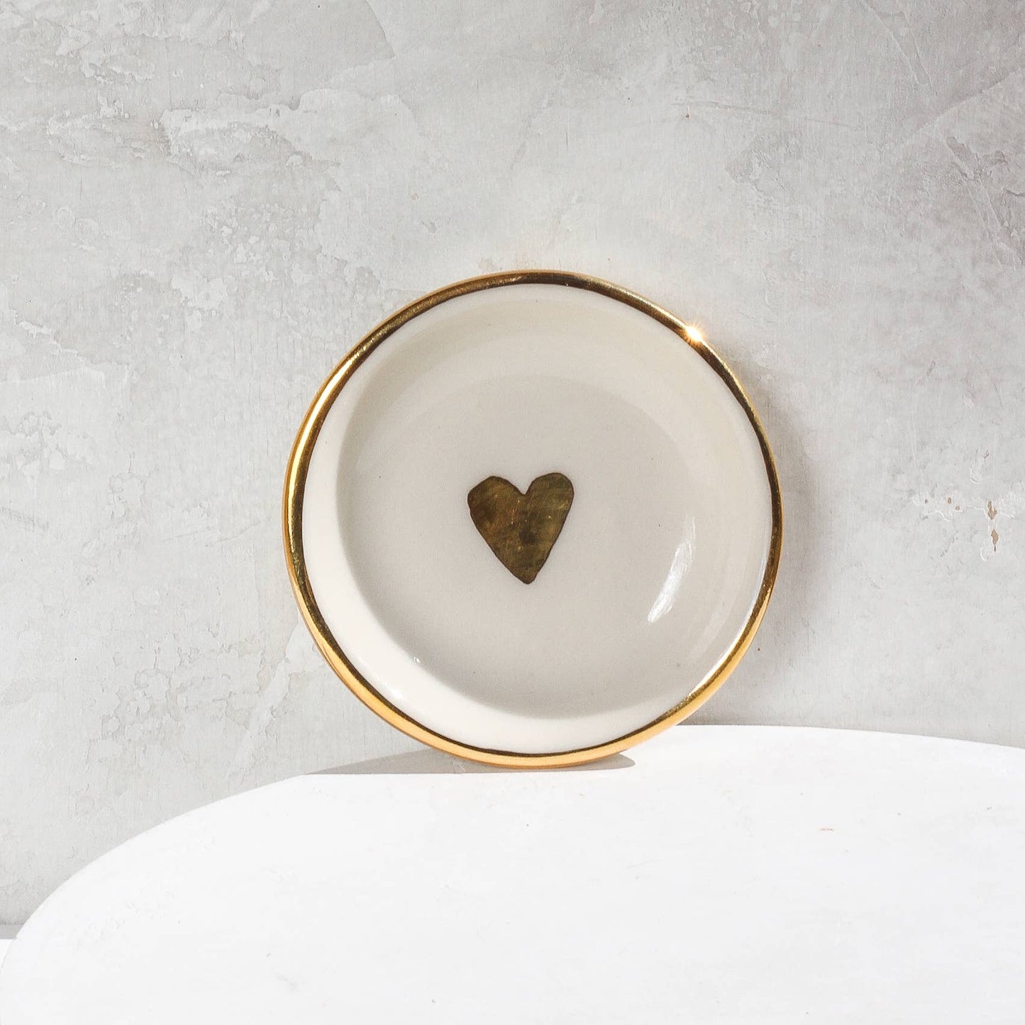 Heart Ring Dish | Handmade Pottery with Gold Apricity Ceramics