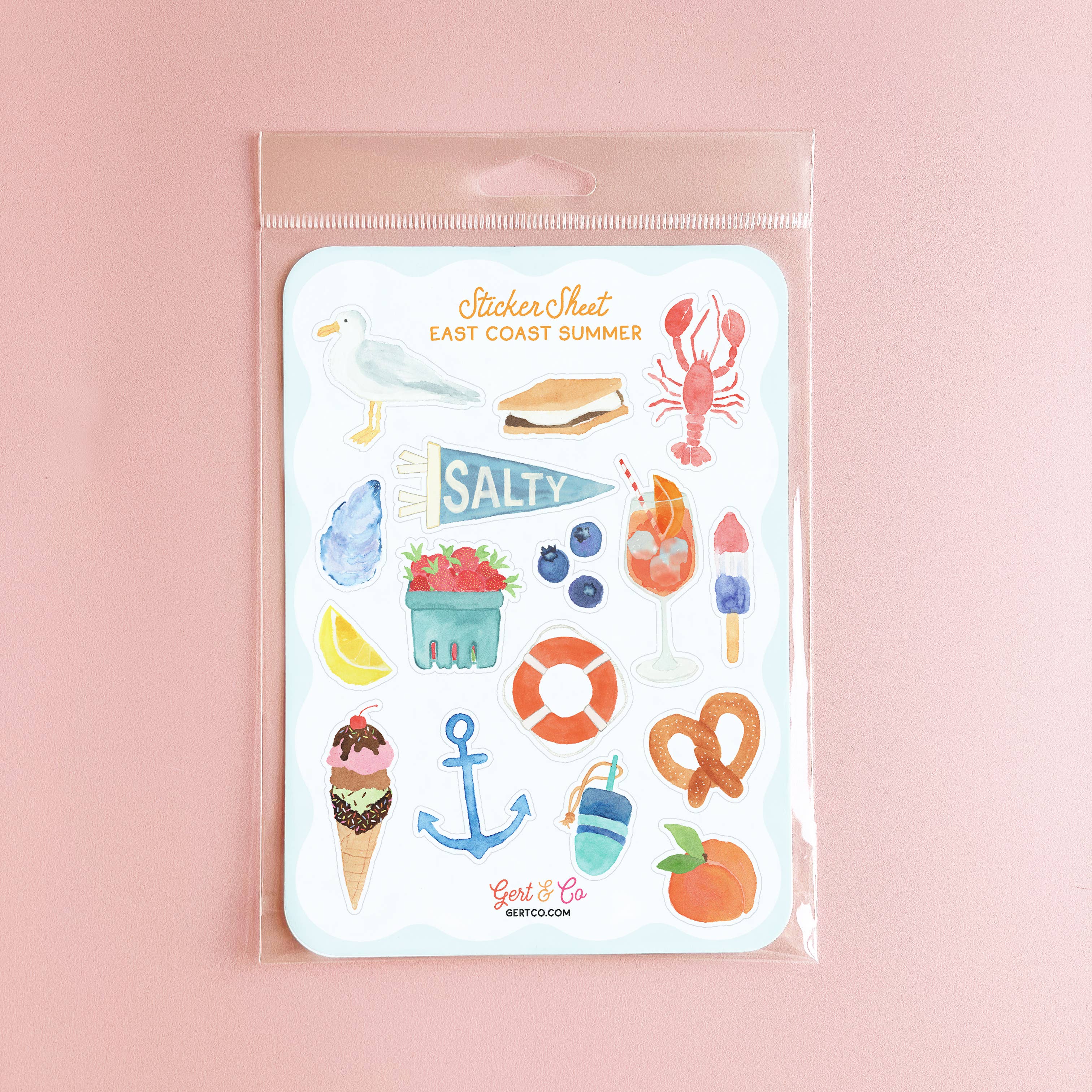 East Coast Summer Sticker Sheet | East Coast Icon Stickers