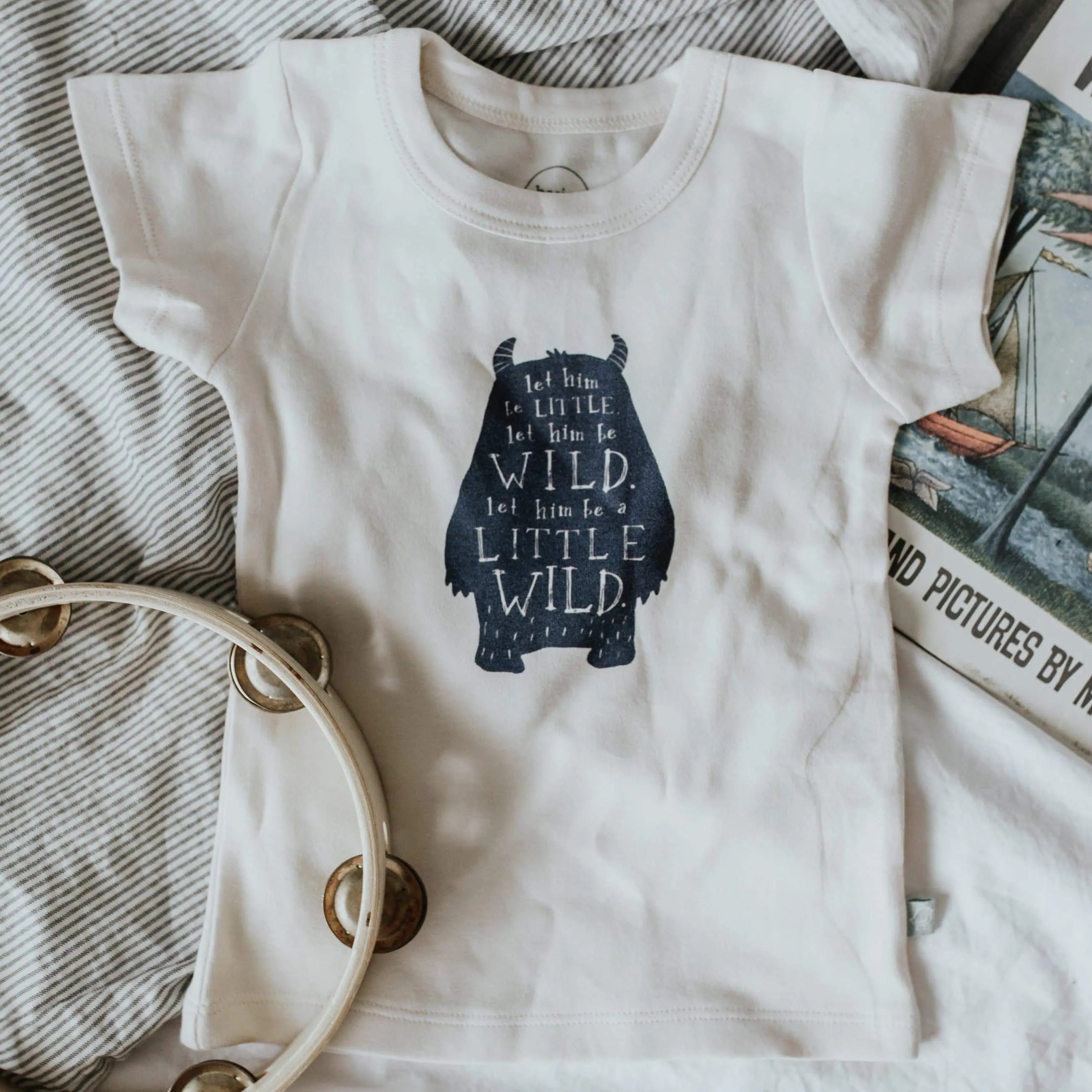 Graphic organic tee | wild child Finn + Emma