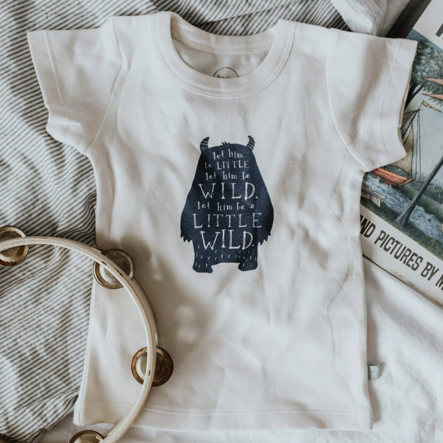 Graphic organic tee | wild child Finn + Emma