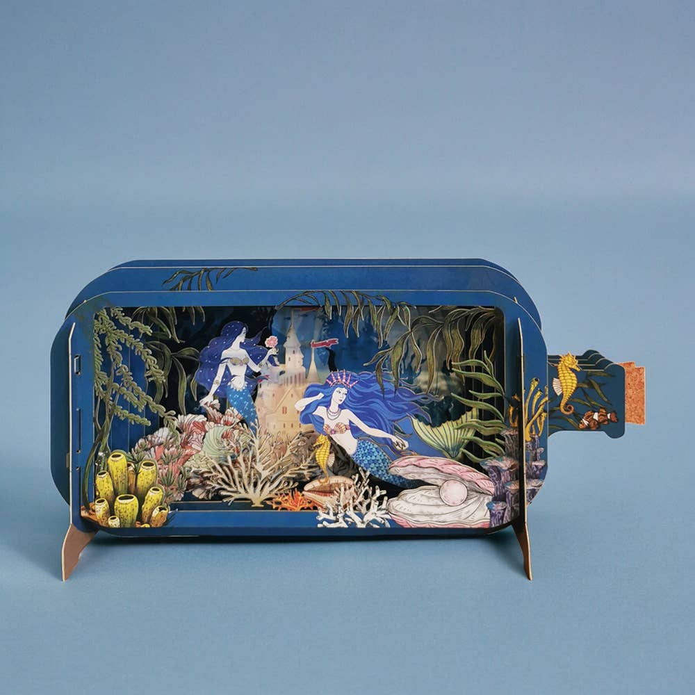 Mermaids Message in a Bottle Pop Up Everyday Greeting Card Alljoy Design