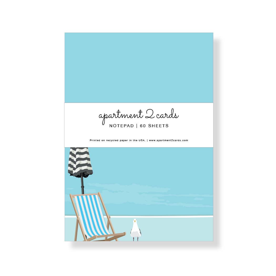 Cabana Chair - Summer Beach 4.75x6.5" Notepad